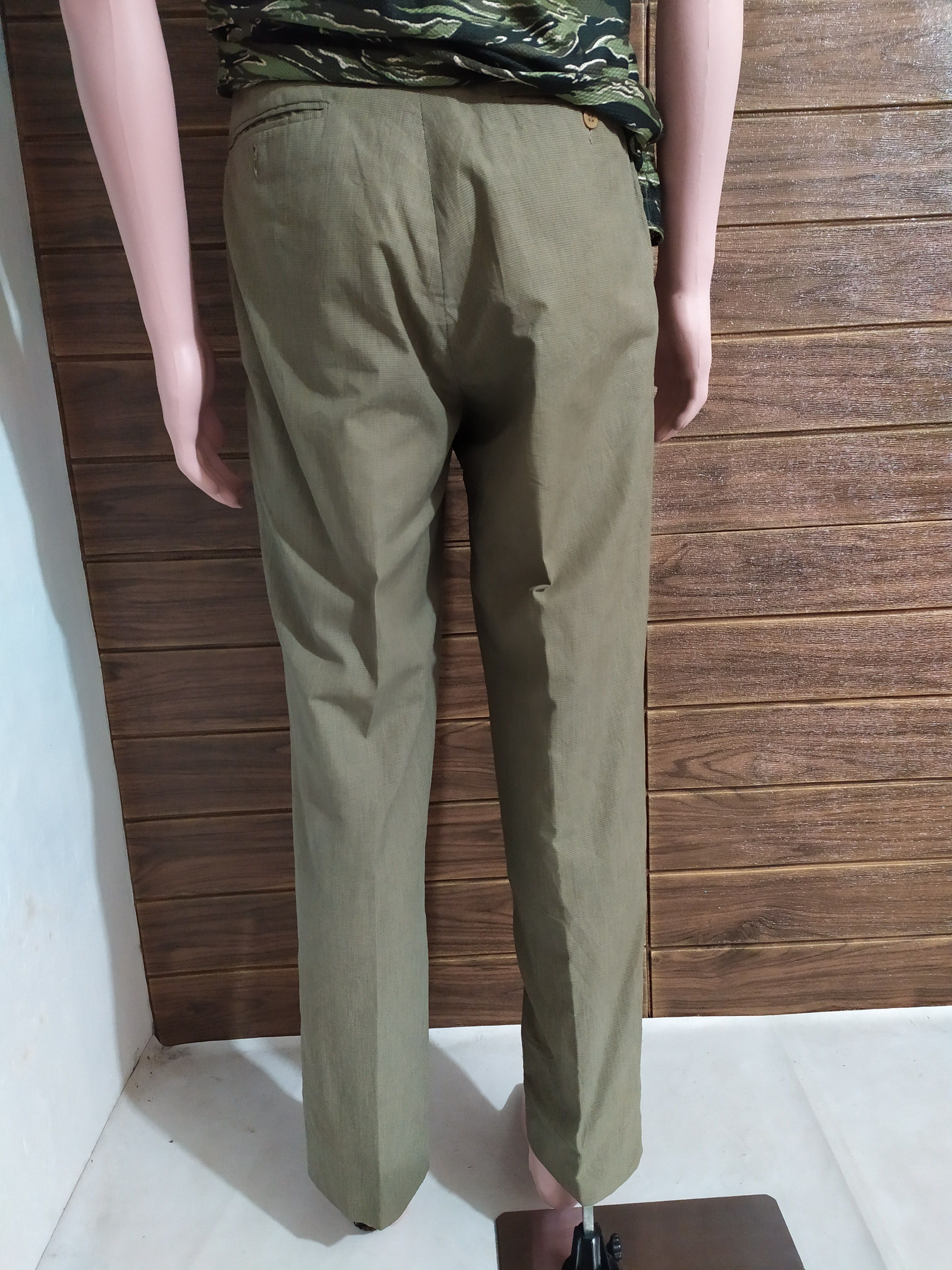 Romeo Gigli Casual Pincheck Pants Made In Switzerland