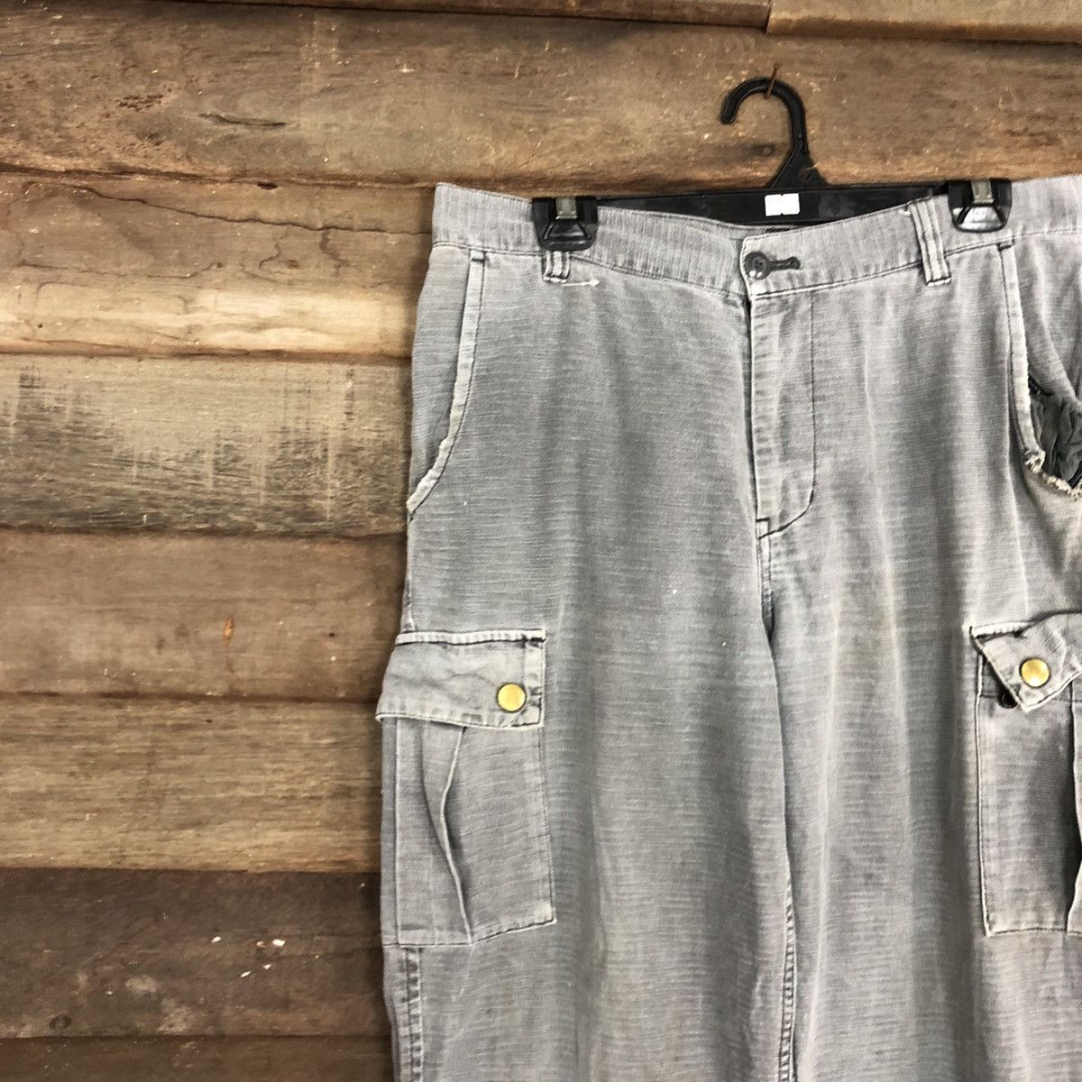 Faded Glory DLL Oshkosh Grey faded Multipocket Cargo Pants #C1135 Size US 33 - 6 Thumbnail
