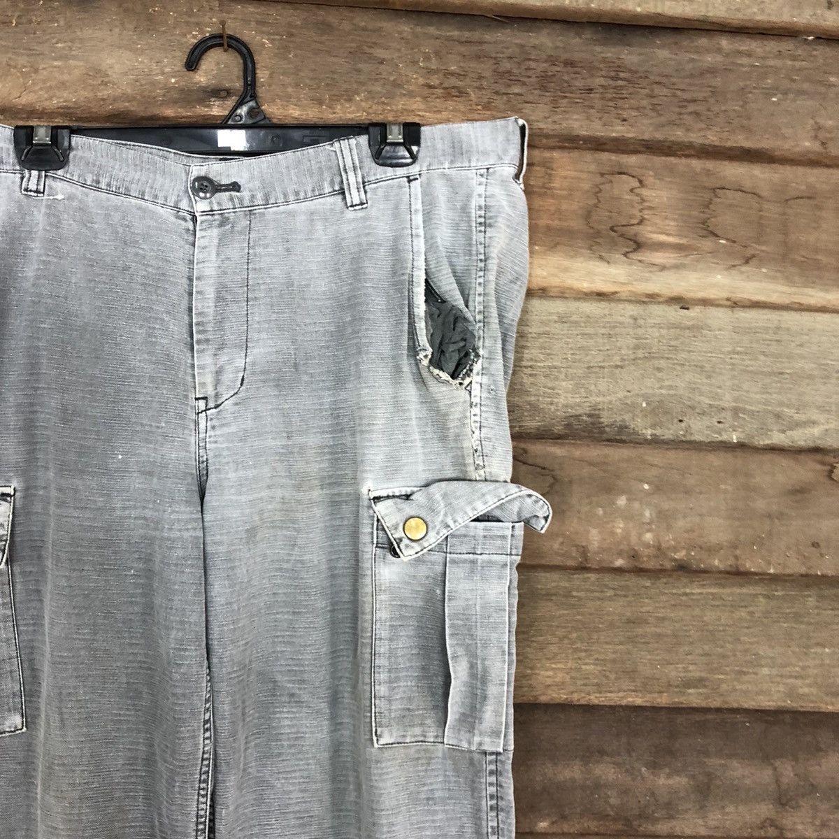 Faded Glory DLL Oshkosh Grey faded Multipocket Cargo Pants #C1135 Size US 33 - 5 Thumbnail