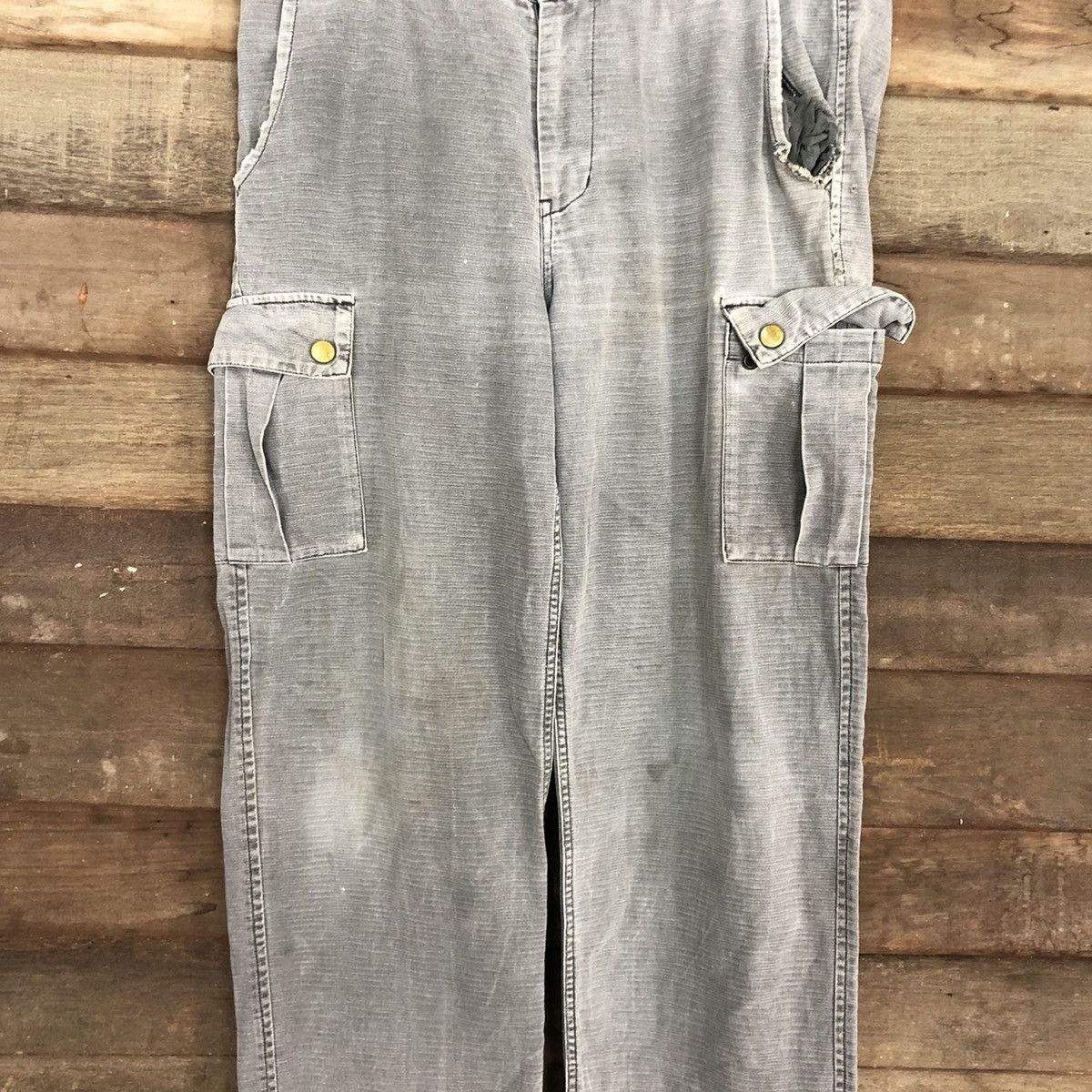 Faded Glory DLL Oshkosh Grey faded Multipocket Cargo Pants #C1135 Size US 33 - 4 Thumbnail
