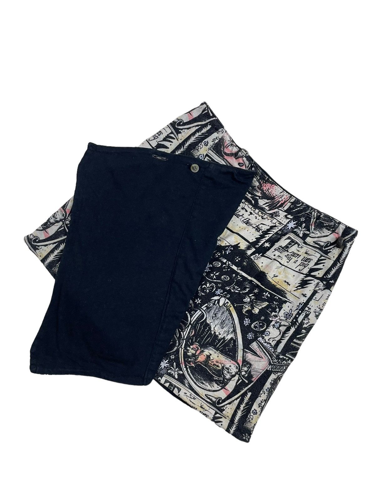 Hysteric Glamour × Seditionaries Vtg RARE Hysteric Glamour Monarchy English Wrap Mini Skirt Size 27" / US 4 / IT 40 - 4 Thumbnail