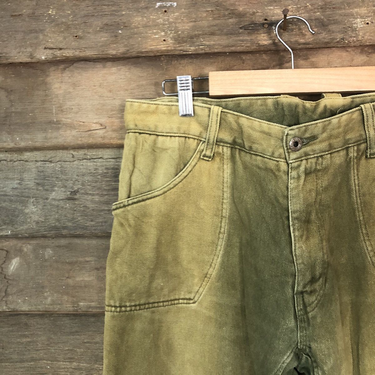 Russell Athletic Rusell Athletic faded Green Casual cargo Pants #5452 Size US 32 / EU 48 - 4 Thumbnail