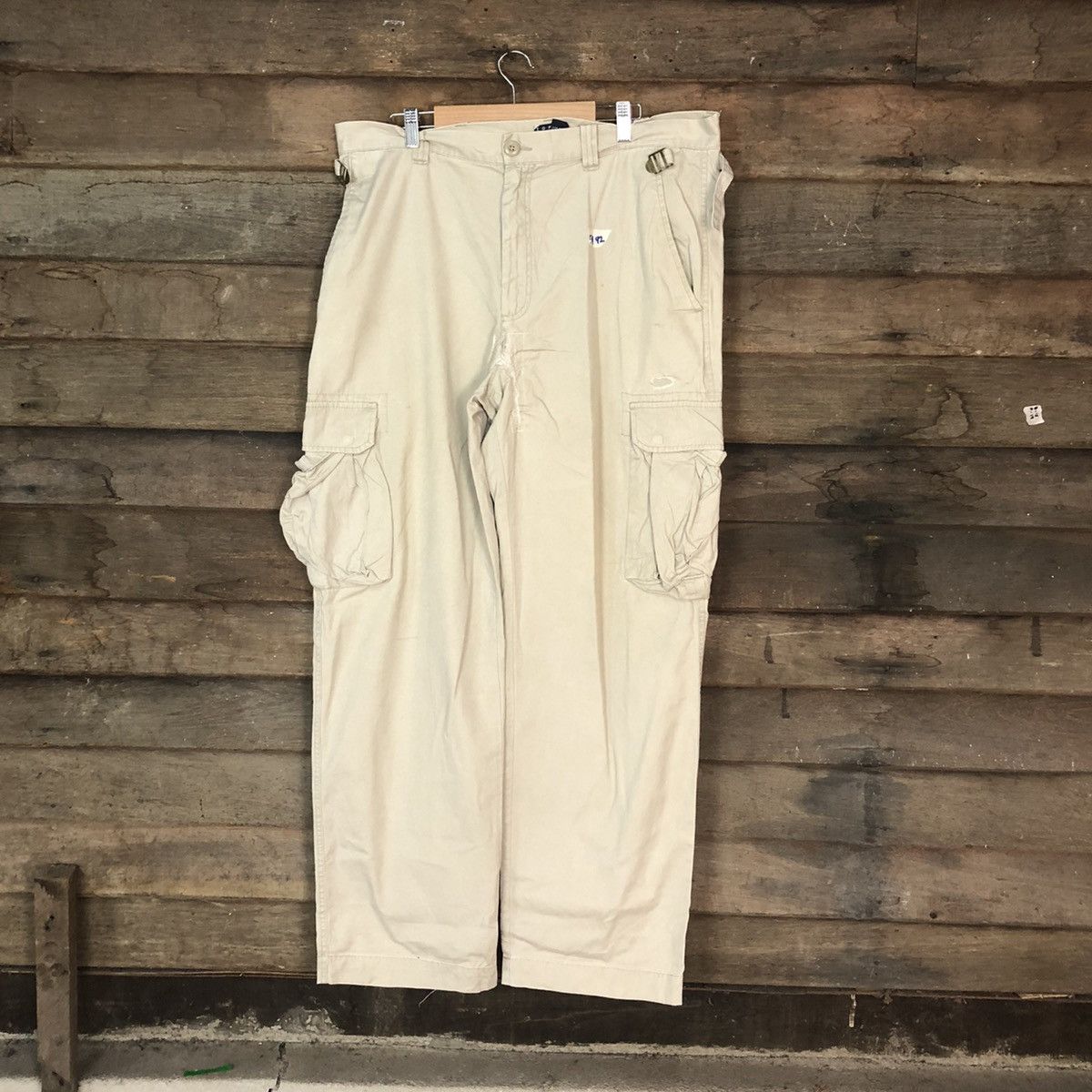 image of Tommy Hilfiger Cream Multipocket Tactical Cargo Pants 5442, Men's (Size 38)