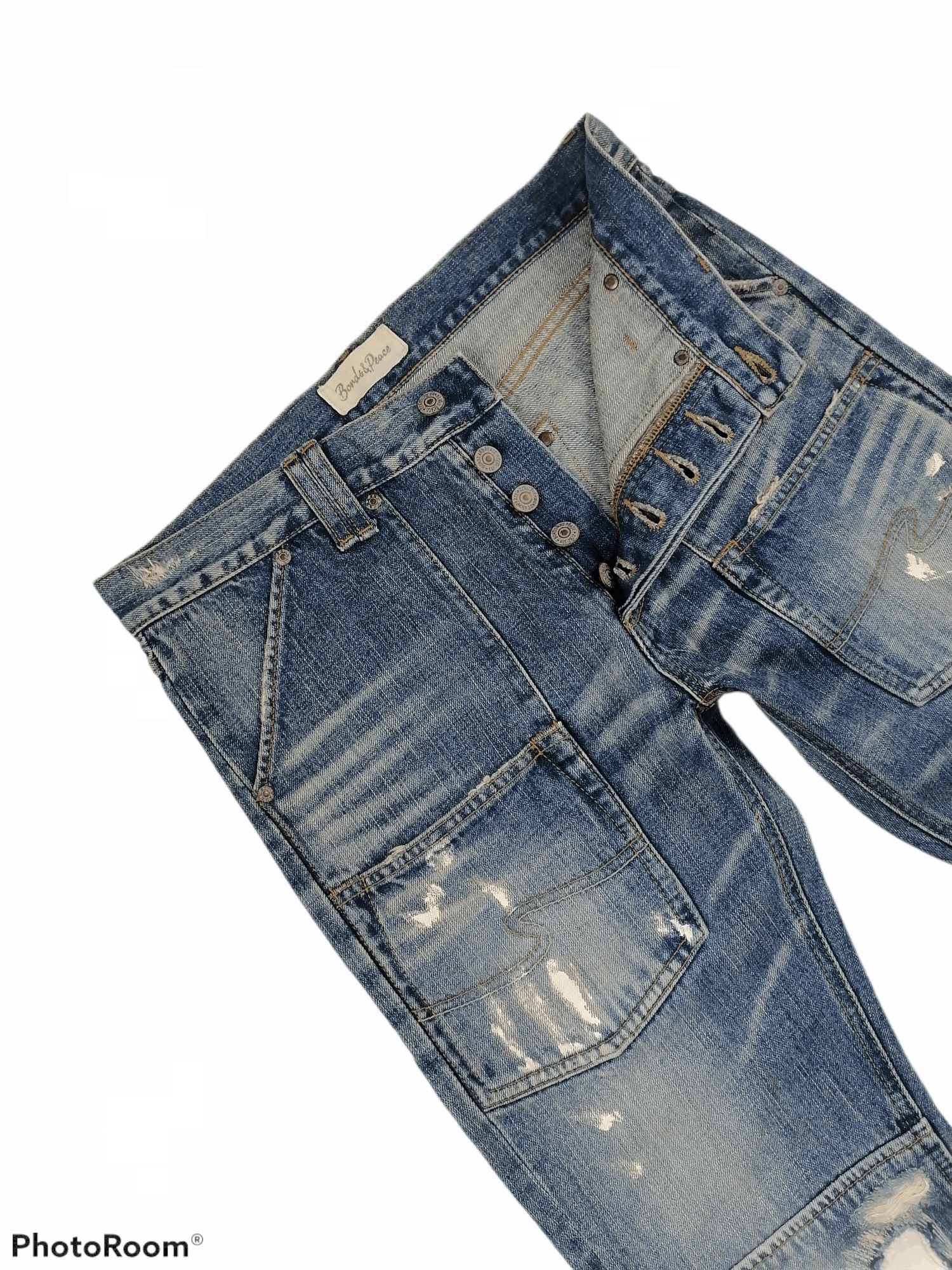 Japanese Brand Bonds&Peace Patchwork Denim Bushpant Size US 31 - 4 Thumbnail