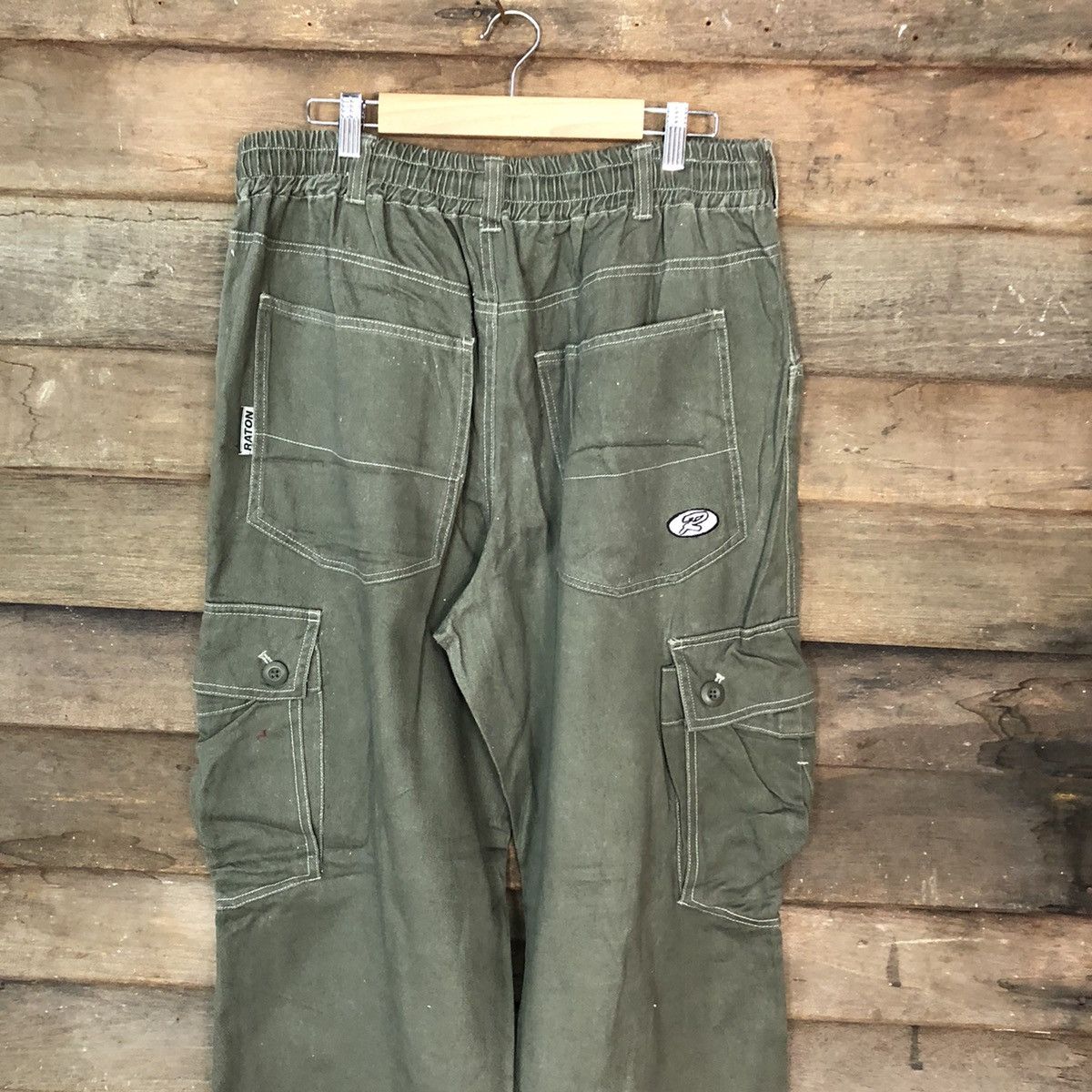 Japanese Brand Raton faded Green multipocket Cargo Pants #3780 Size US 34 / EU 50 - 12 Thumbnail