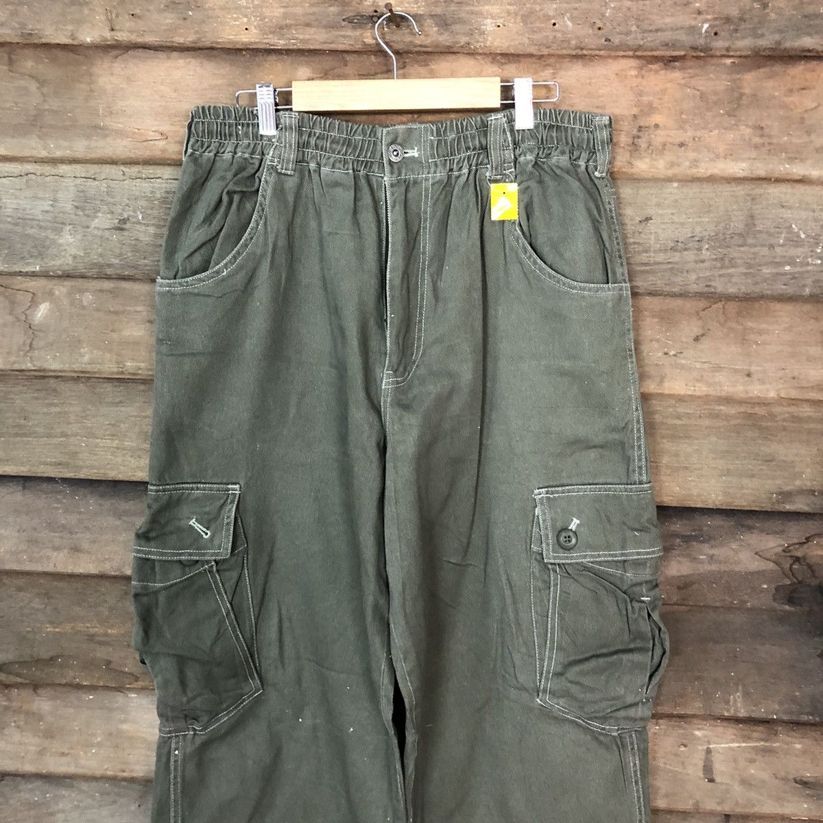 Japanese Brand Raton faded Green multipocket Cargo Pants #3780 Size US 34 / EU 50 - 2 Thumbnail