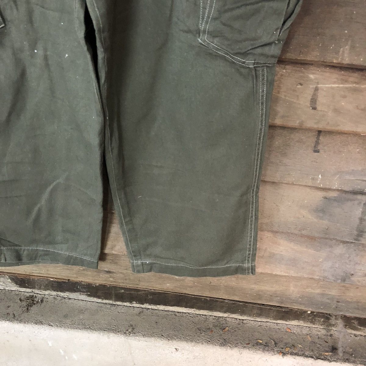 Japanese Brand Raton faded Green multipocket Cargo Pants #3780 Size US 34 / EU 50 - 9 Thumbnail