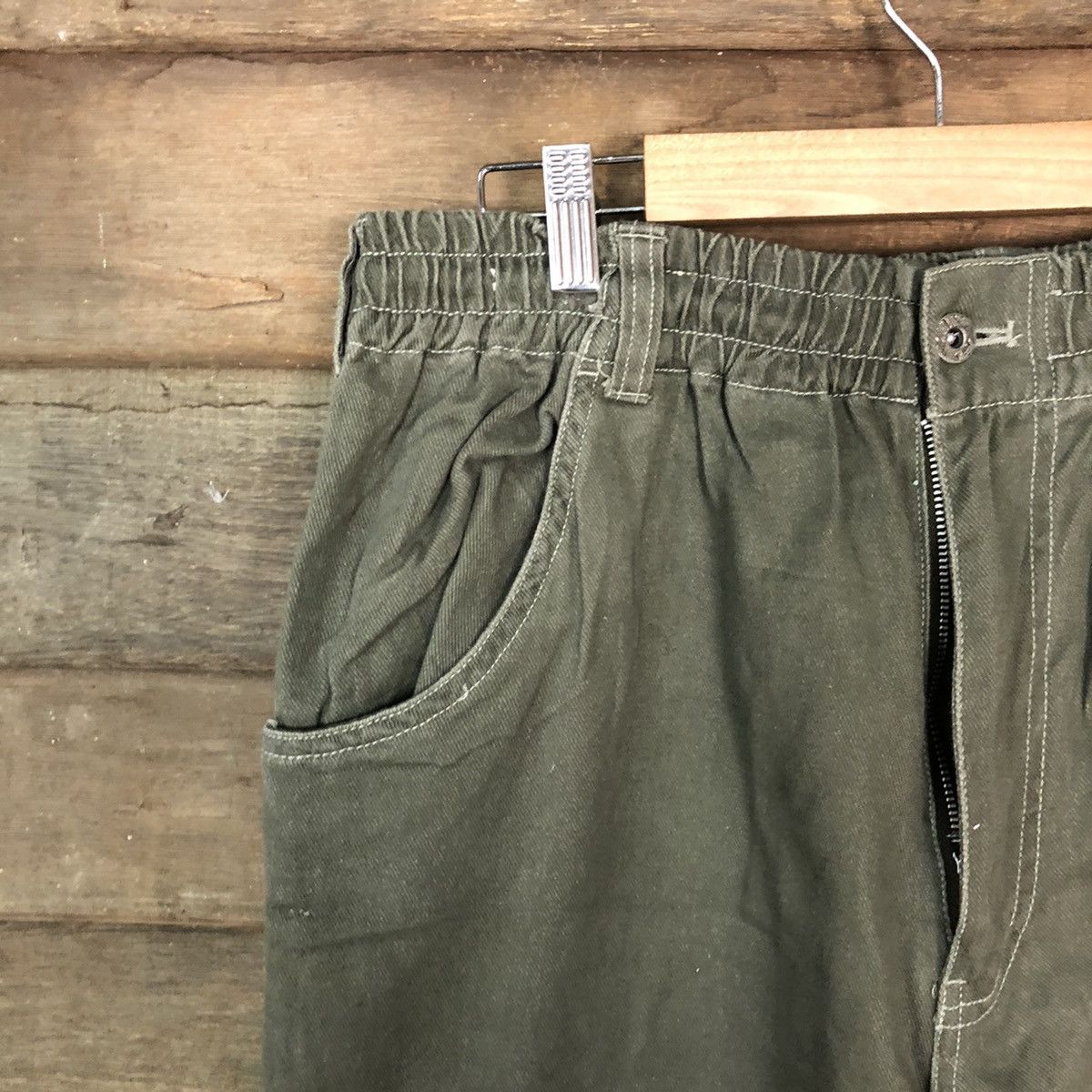 Japanese Brand Raton faded Green multipocket Cargo Pants #3780 Size US 34 / EU 50 - 4 Thumbnail