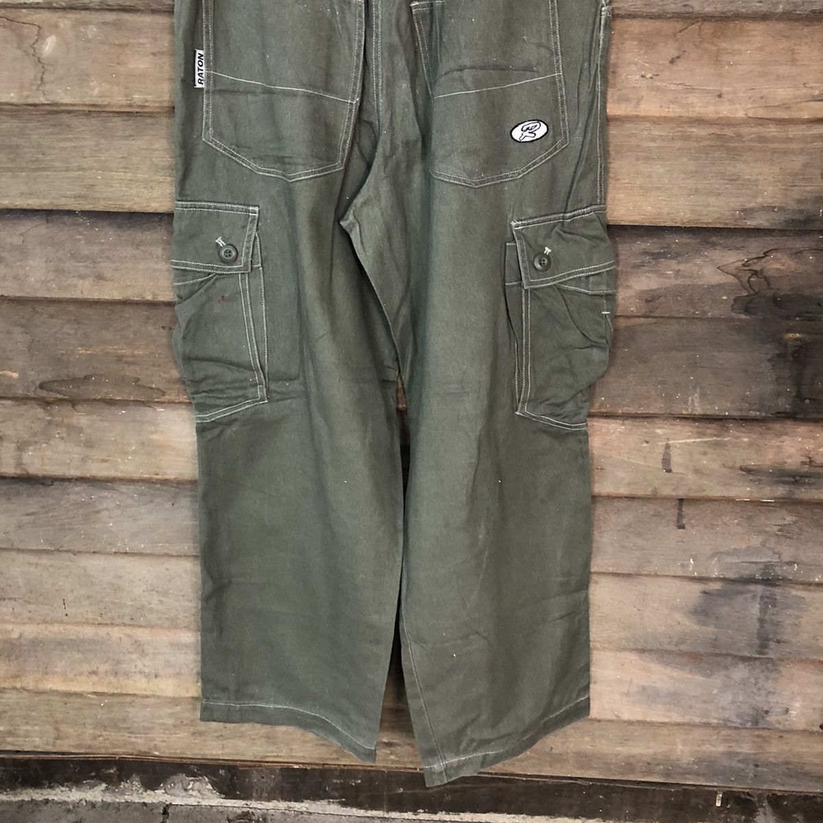 Japanese Brand Raton faded Green multipocket Cargo Pants #3780 Size US 34 / EU 50 - 13 Thumbnail
