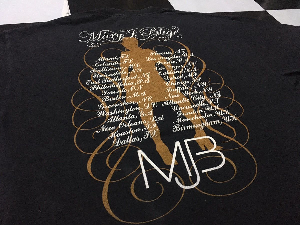 Vintage Mary J Blige Shirt Tour Double Side