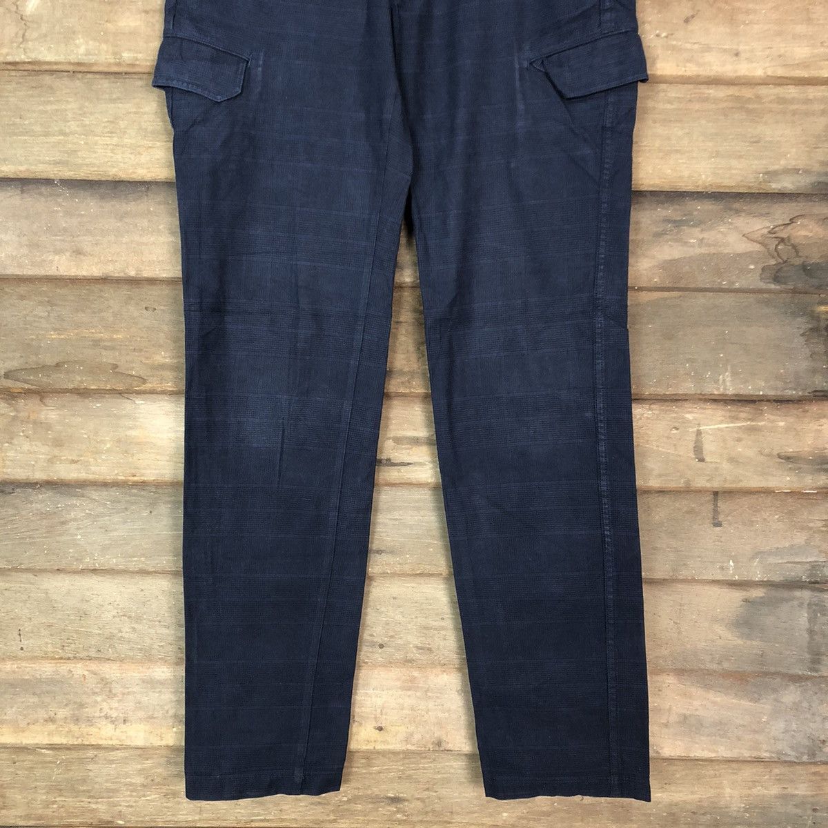 Japanese Brand Ships Dark Blue Multipocket Cargo Pants #3424 Size US 31 - 3 Thumbnail