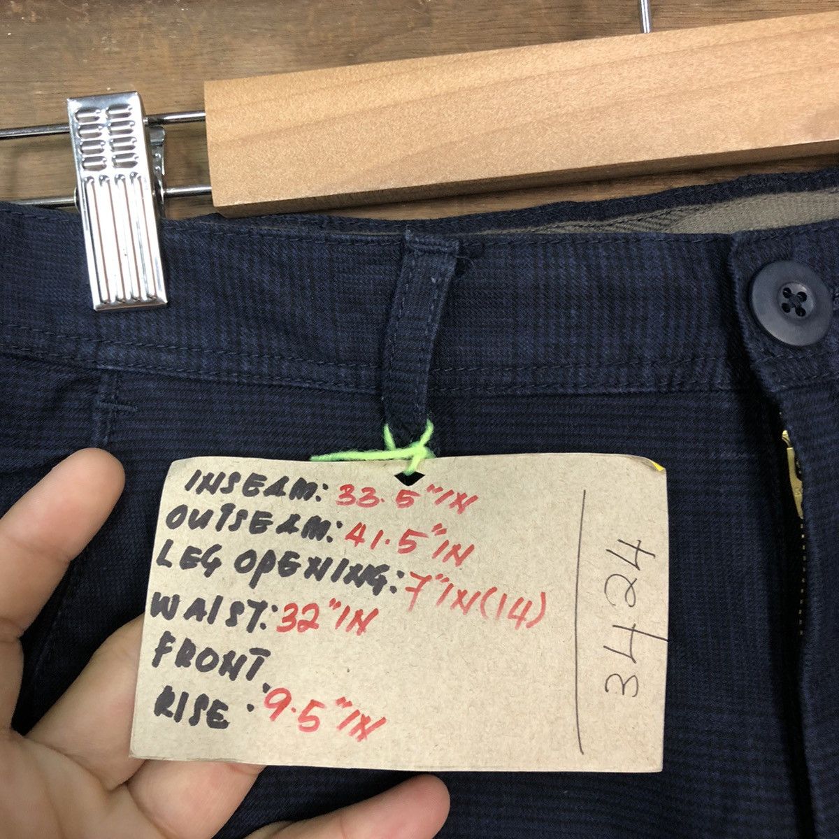 Japanese Brand Ships Dark Blue Multipocket Cargo Pants #3424 Size US 31 - 7 Thumbnail