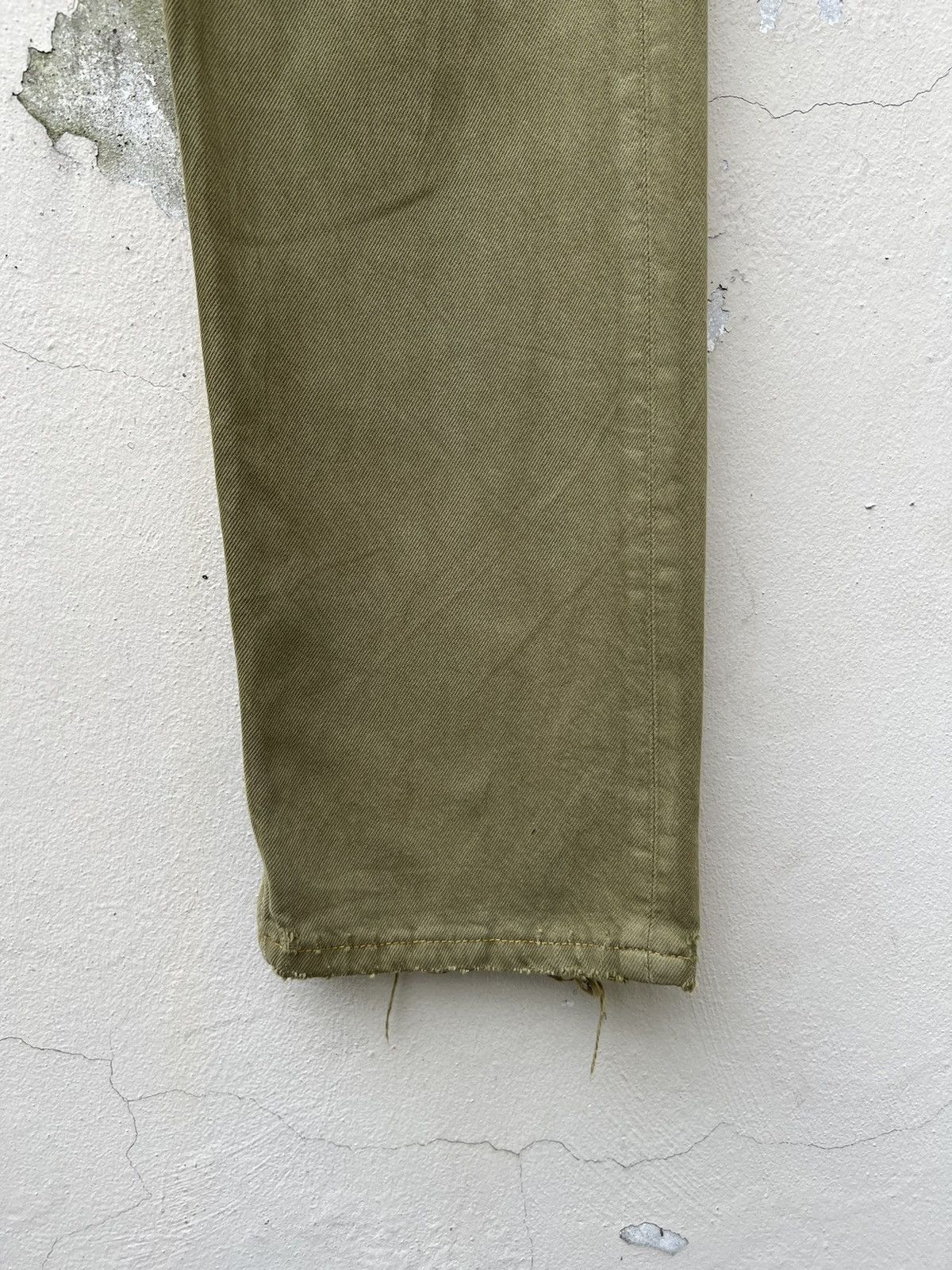 Levi's Vintage 1999 Levi’s 501 Sun Fade Olive Green Denim Jeans Size US 31 - 10 Thumbnail