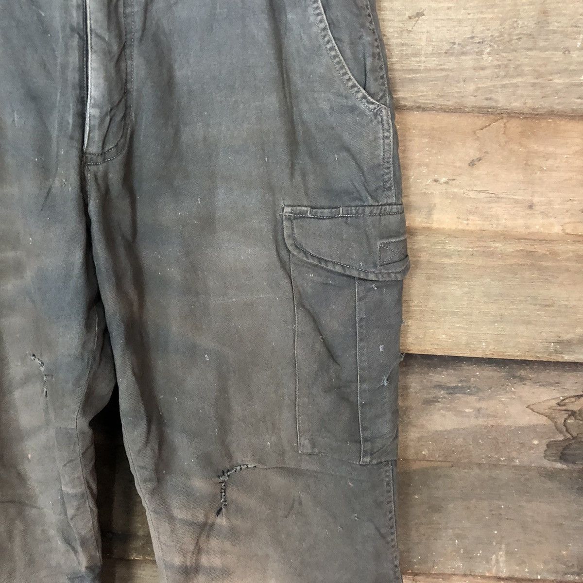 Faded Glory DLL Japanese Brand faded grey worn Cargo Pants #2660 Size US 28 / EU 44 - 7 Thumbnail