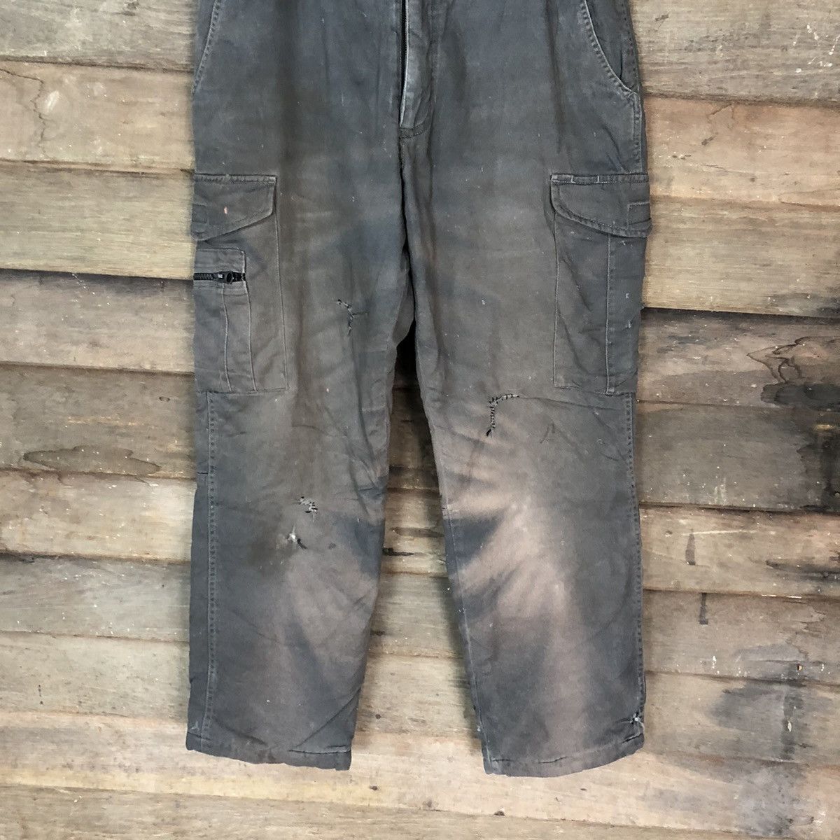 Faded Glory DLL Japanese Brand faded grey worn Cargo Pants #2660 Size US 28 / EU 44 - 3 Thumbnail