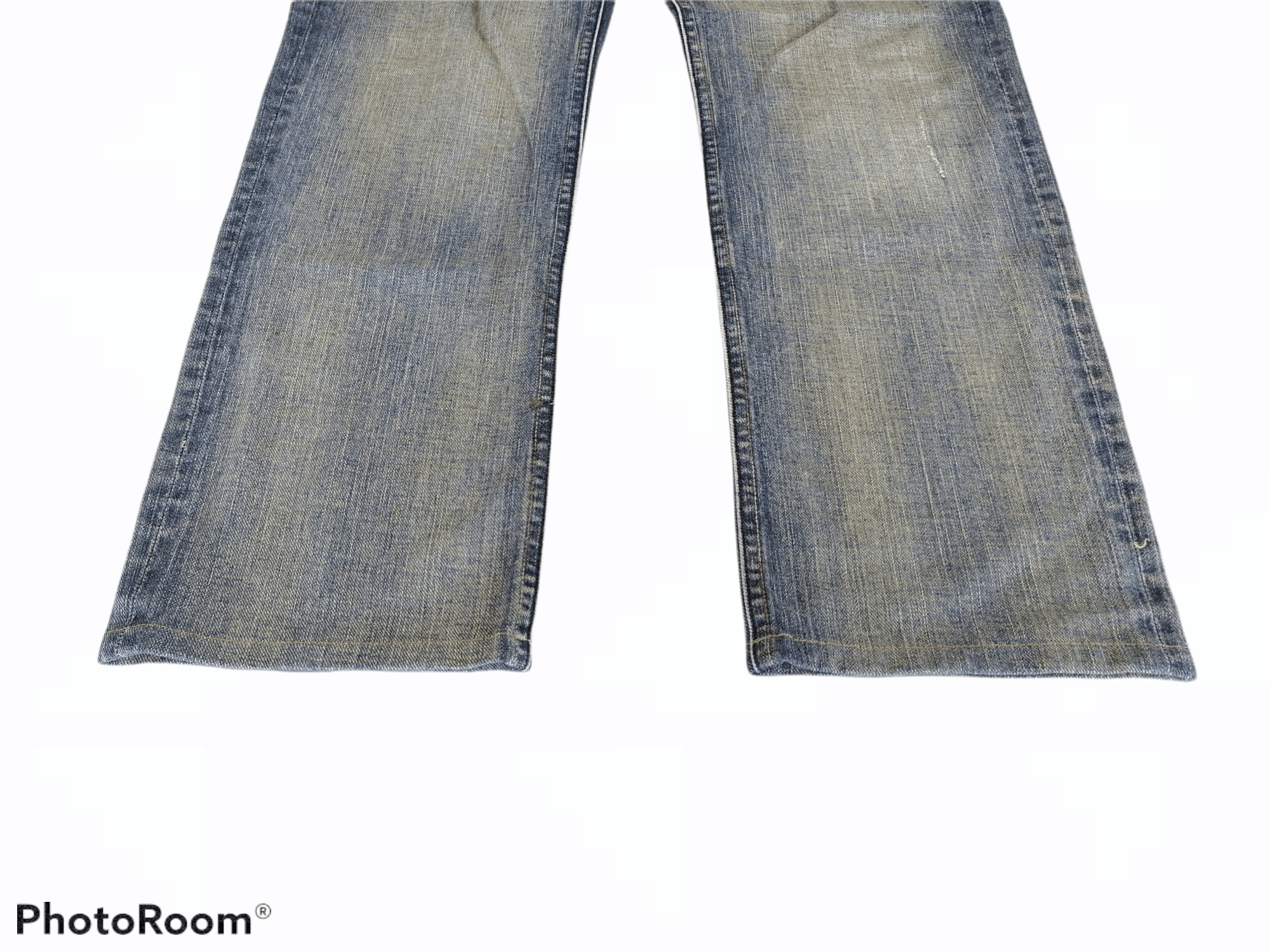 Other Washed Blue Back Number Distressed Denim Pants Size US 32 / EU 48 - 3 Thumbnail