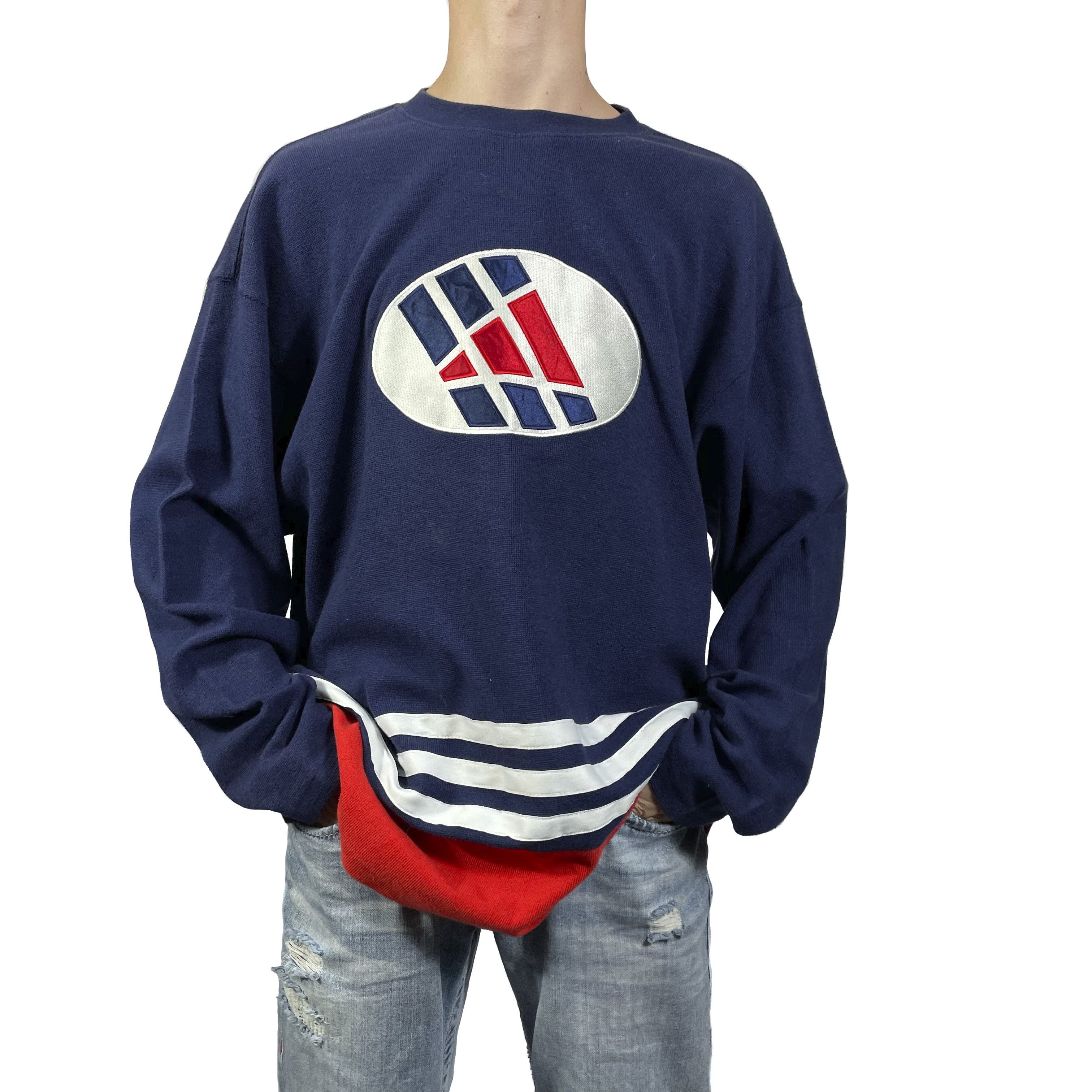 Adidas Vintge Adidas 90s Hockey sweatshirt Size US L / EU 52-54 / 3 - 1 Thumbnail