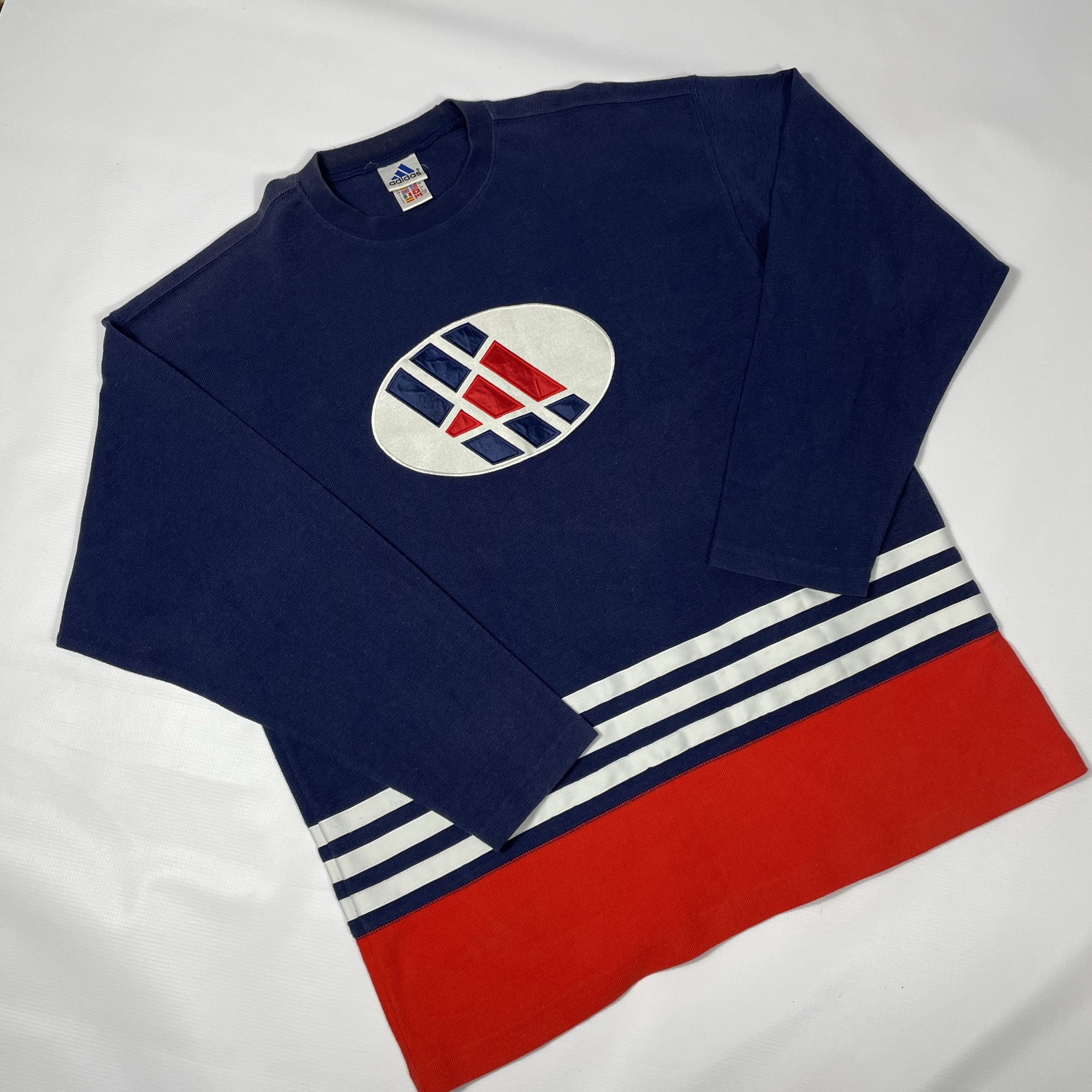 Adidas Vintge Adidas 90s Hockey sweatshirt Size US L / EU 52-54 / 3 - 2 Thumbnail
