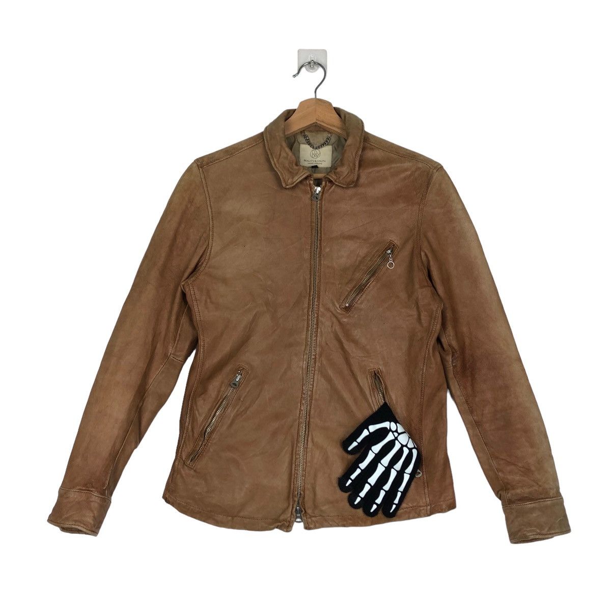 BEAUTY&YOUTH VINTAGE SOFT LEATHER BIKER BEAUTY & YOUTH JACKET Size US S / EU 44-46 / 1 - 1 Thumbnail
