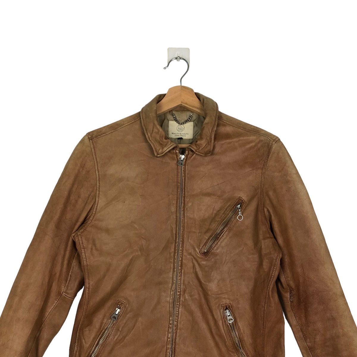 BEAUTY&YOUTH VINTAGE SOFT LEATHER BIKER BEAUTY & YOUTH JACKET Size US S / EU 44-46 / 1 - 2 Thumbnail