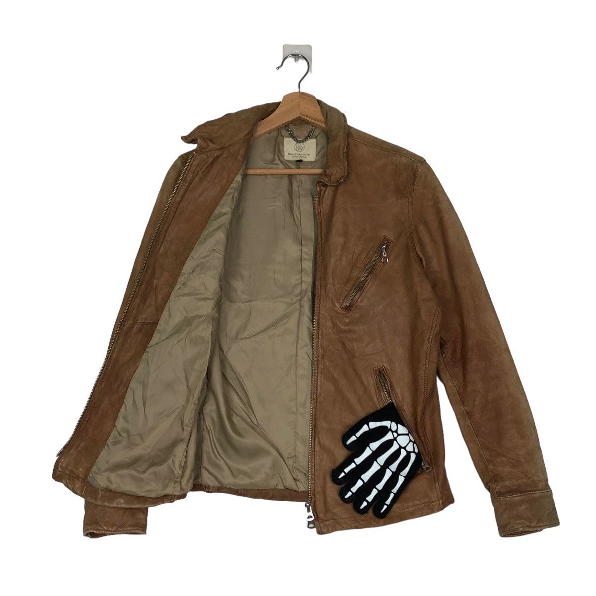 BEAUTY&YOUTH VINTAGE SOFT LEATHER BIKER BEAUTY & YOUTH JACKET Size US S / EU 44-46 / 1 - 8 Thumbnail
