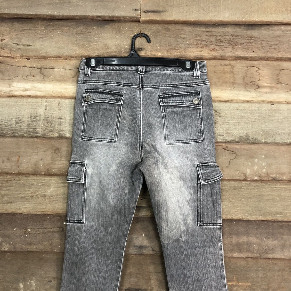 Faded Glory × Japanese Brand Daily Topics Grey Multipocket Cargo Pants #3428 Size US 26 / EU 42 - 10 Thumbnail