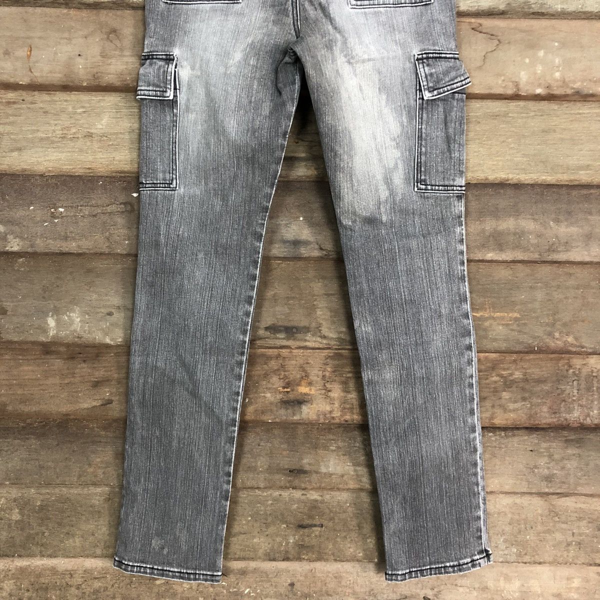 Faded Glory × Japanese Brand Daily Topics Grey Multipocket Cargo Pants #3428 Size US 26 / EU 42 - 11 Thumbnail