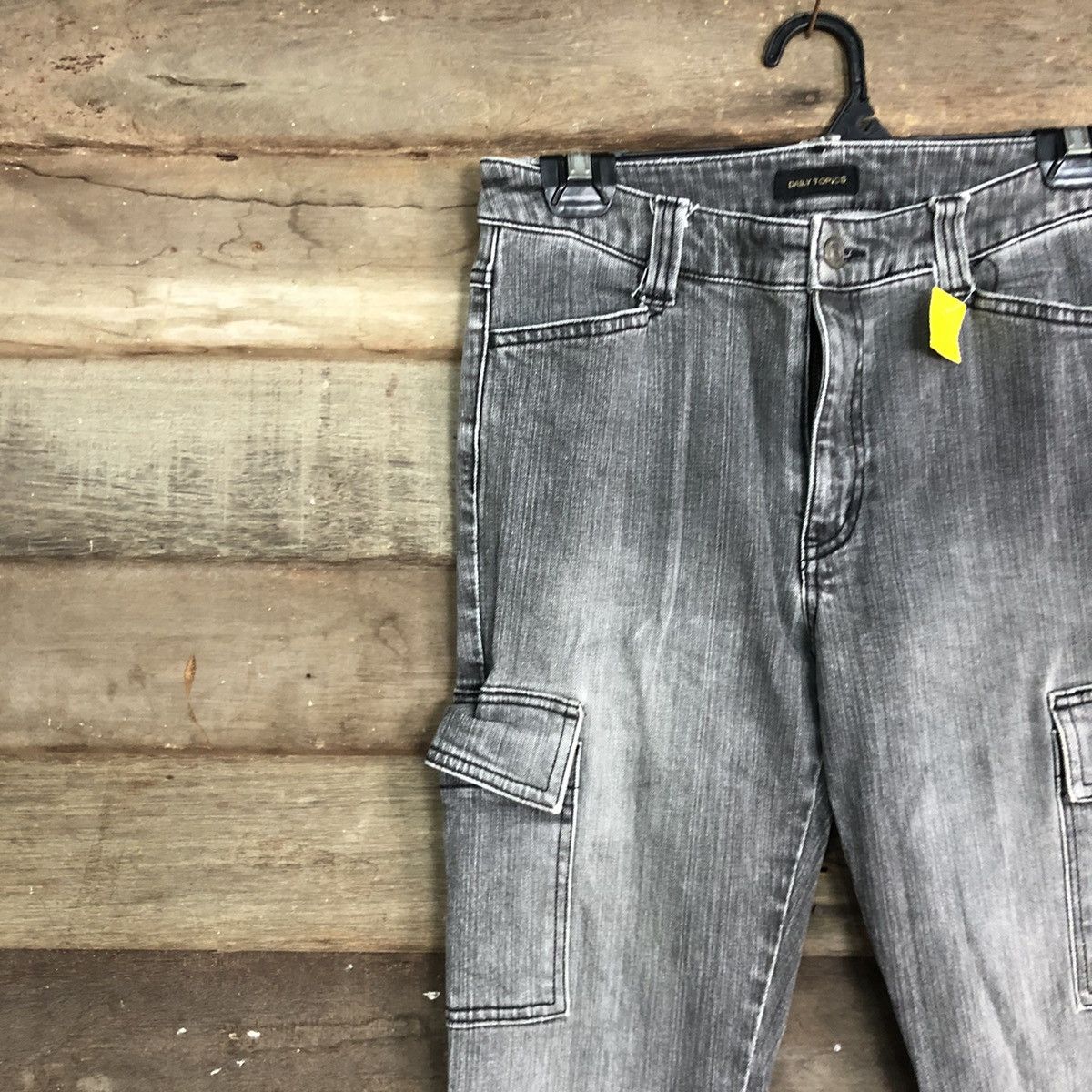 Faded Glory × Japanese Brand Daily Topics Grey Multipocket Cargo Pants #3428 Size US 26 / EU 42 - 6 Thumbnail