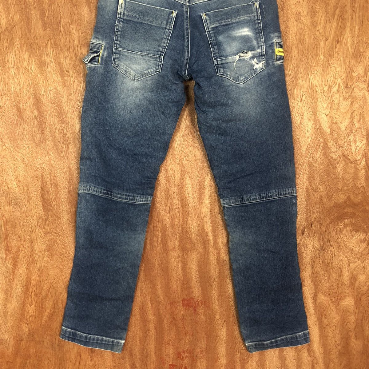 Japanese Brand DLL Torachi Blue distressed Multipocket Cargo Jeans #2124 Size US 32 / EU 48 - 12 Thumbnail