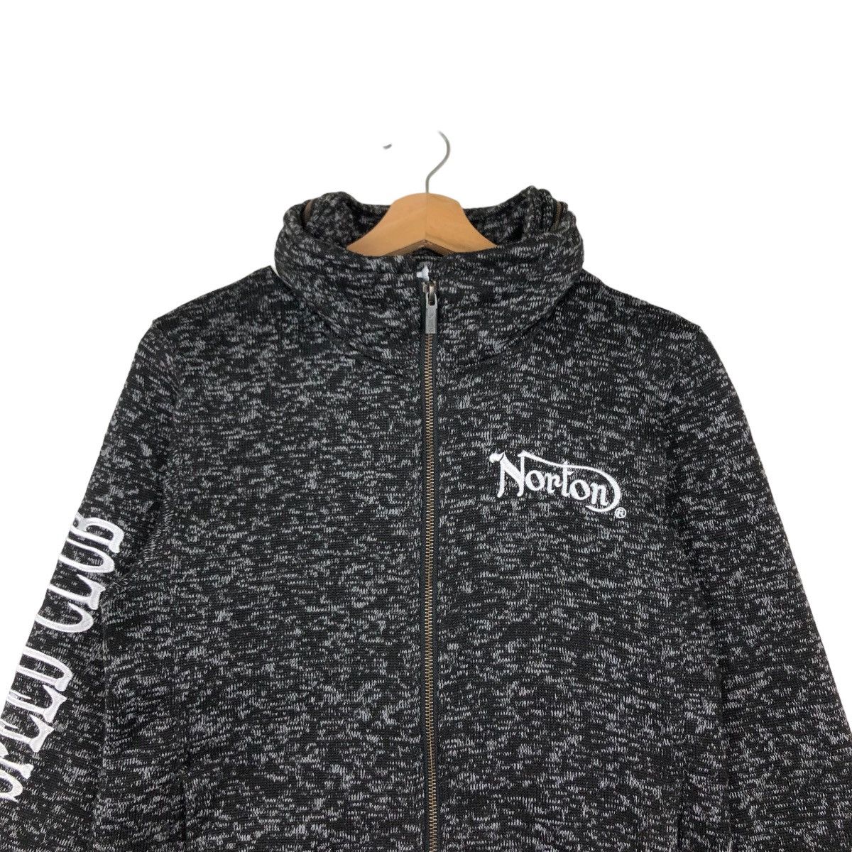 Japanese Brand VINTAGE NORTON HOODIE JACKET RACING WORK WEAR Size US M / EU 48-50 / 2 - 2 Thumbnail