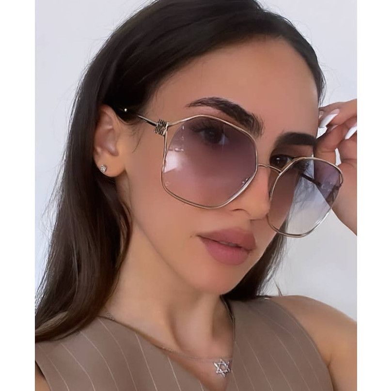 Miu Miu NEW Miu Miu MU 52YS Gold Logo Metal Cutout Sunglasses Grailed