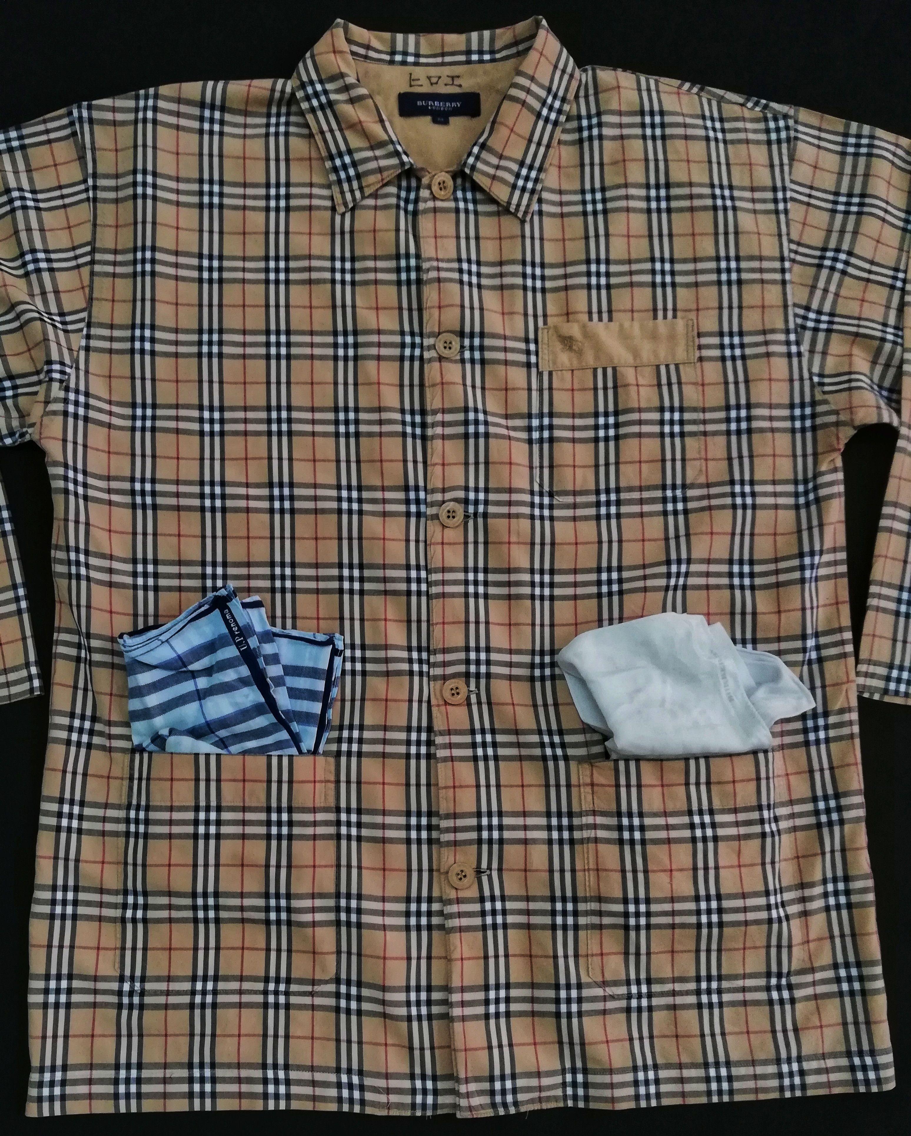 Burberry × Vintage 🔥Burberry Nova Check Pyjamas Shirt Cotton 100%🔥 Size US M / EU 48-50 / 2 - 6 Thumbnail