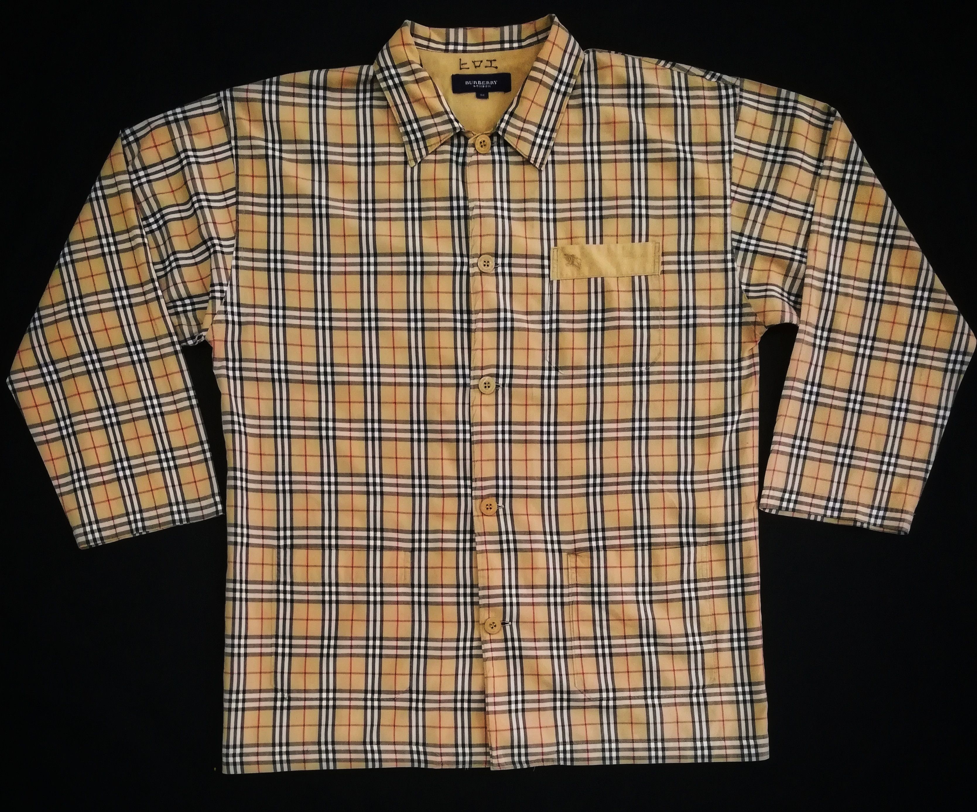 Burberry × Vintage 🔥Burberry Nova Check Pyjamas Shirt Cotton 100%🔥 Size US M / EU 48-50 / 2 - 1 Thumbnail