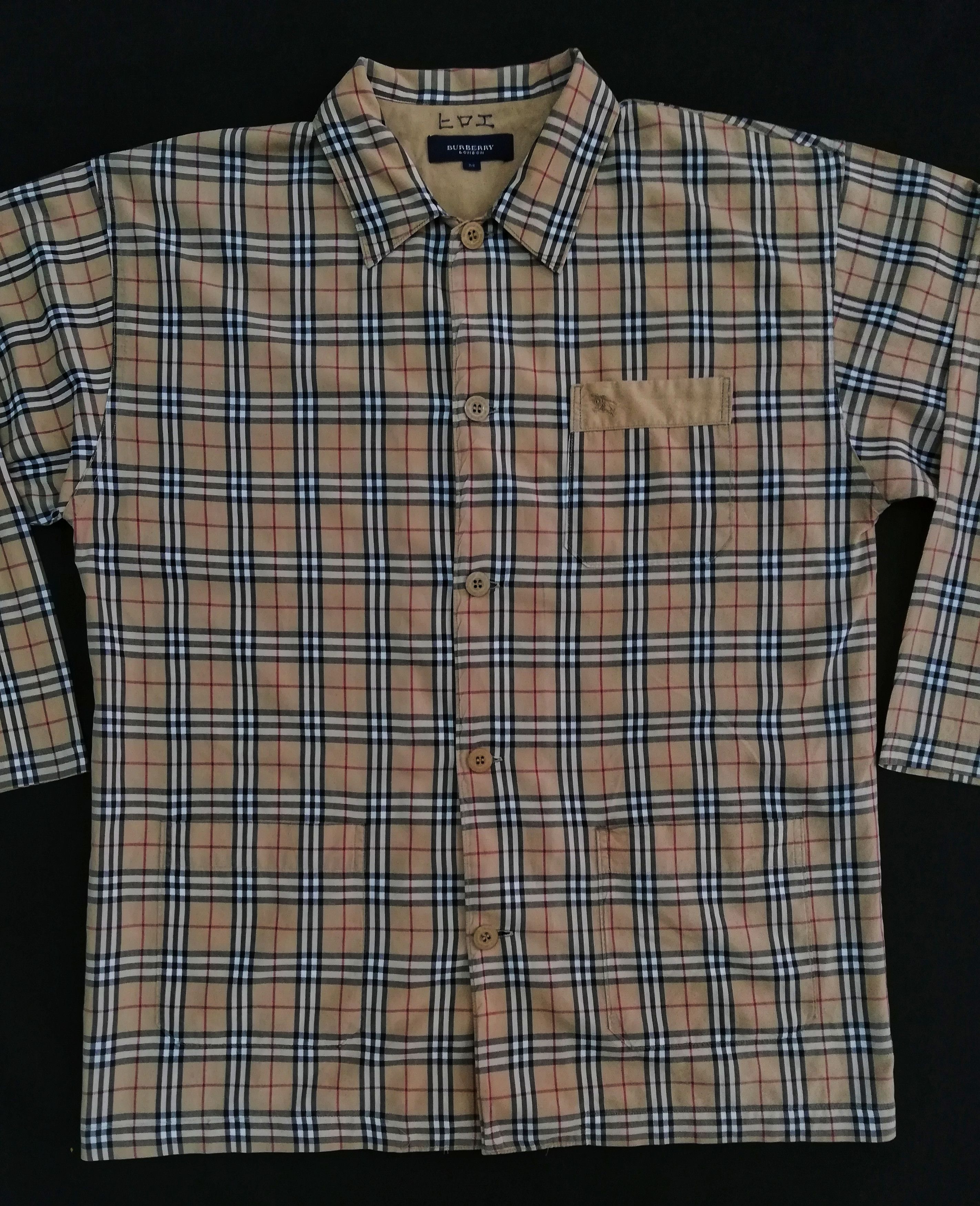 Burberry × Vintage 🔥Burberry Nova Check Pyjamas Shirt Cotton 100%🔥 Size US M / EU 48-50 / 2 - 2 Thumbnail