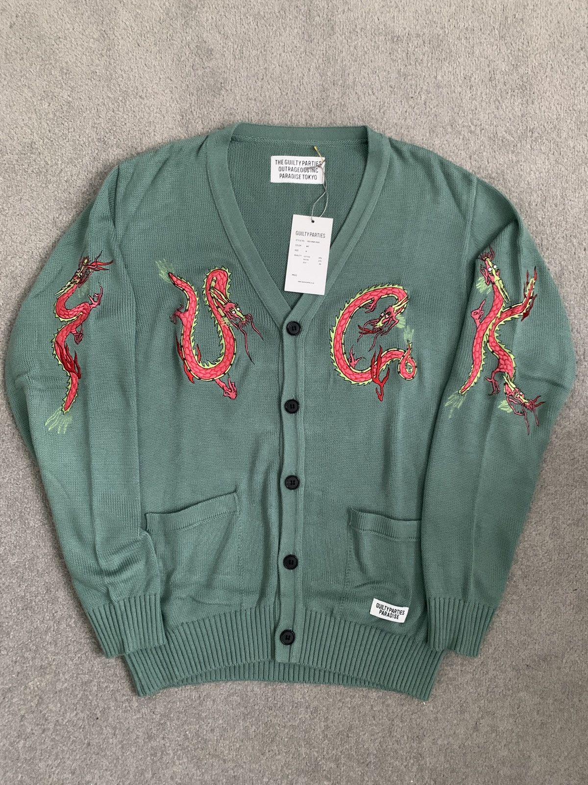Japanese Brand × Wacko Maria 🔥FUCK embroidered Cardigan 🔥 Size US M / EU 48-50 / 2 - 2 Thumbnail