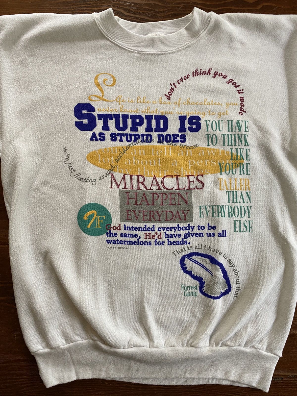 Tultex Vintage ‘94 Forrest Gump Crewneck Sweatshirt Size US L / EU 52-54 / 3 - 3 Thumbnail