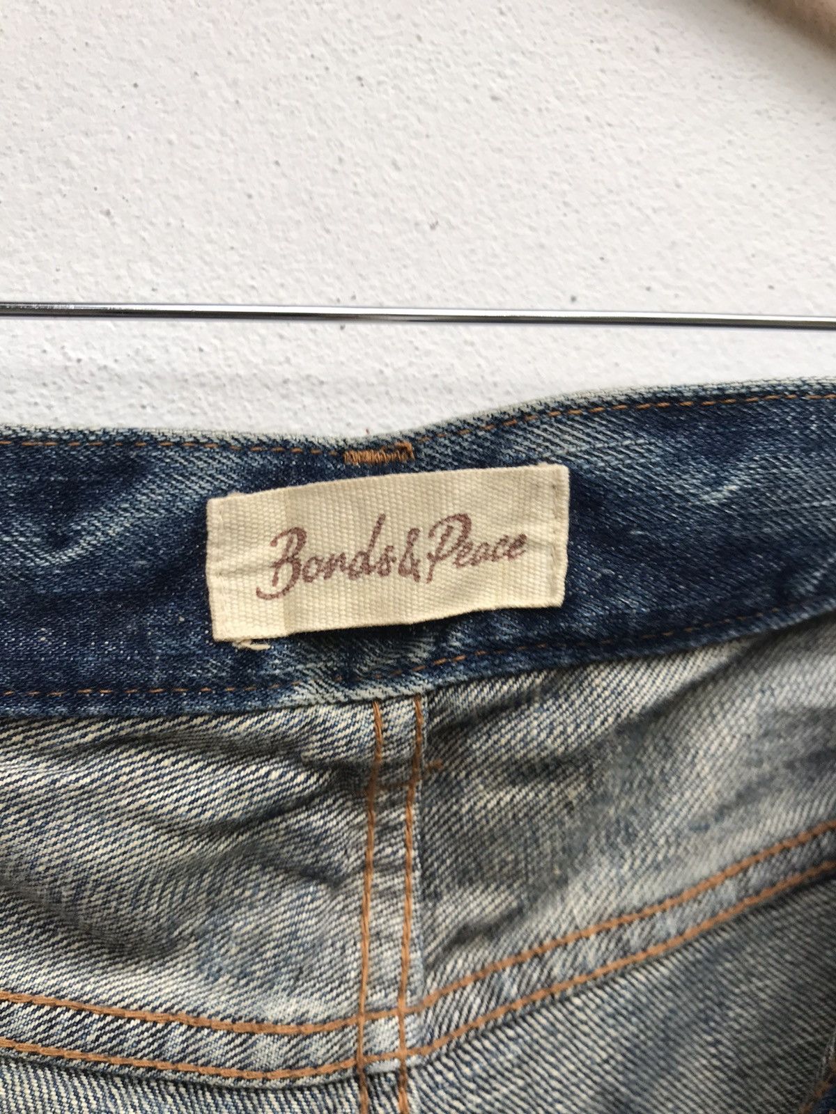 Japanese Brand Bonds & Peace Patchwork Distressed Denim Size US 30 / EU 46 - 13 Thumbnail
