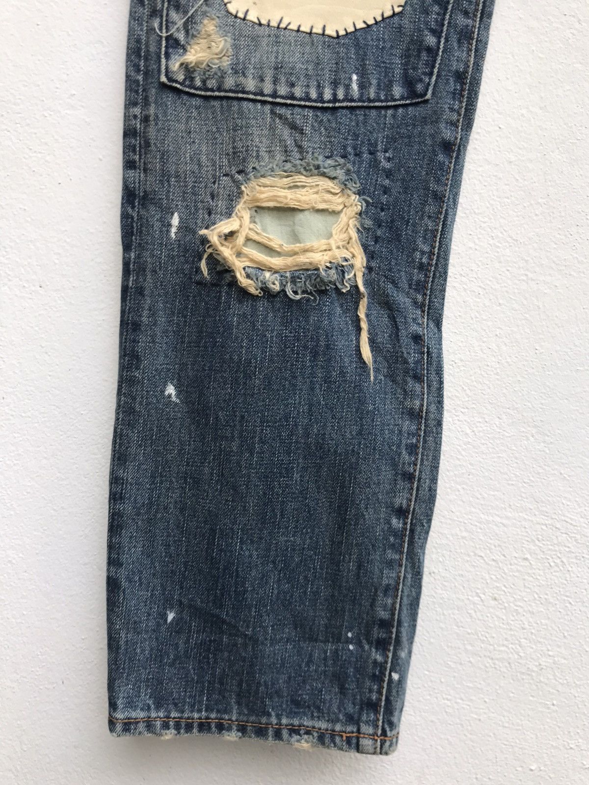 Japanese Brand Bonds & Peace Patchwork Distressed Denim Size US 30 / EU 46 - 6 Thumbnail