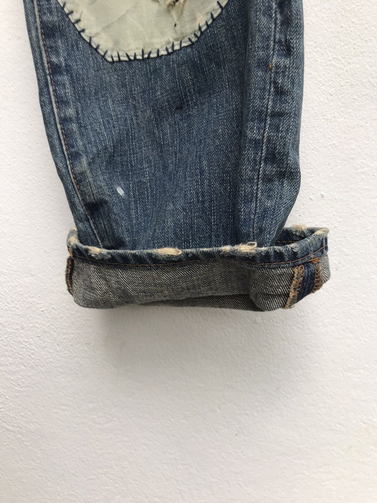 Japanese Brand Bonds & Peace Patchwork Distressed Denim Size US 30 / EU 46 - 20 Thumbnail