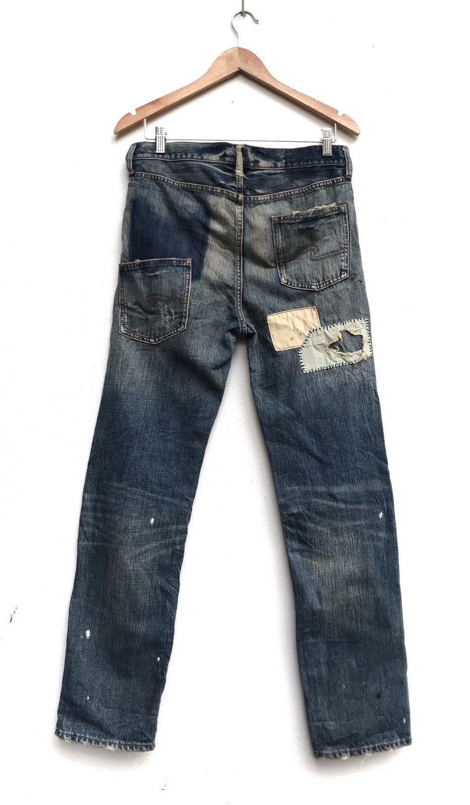 Japanese Brand Bonds & Peace Patchwork Distressed Denim Size US 30 / EU 46 - 3 Thumbnail