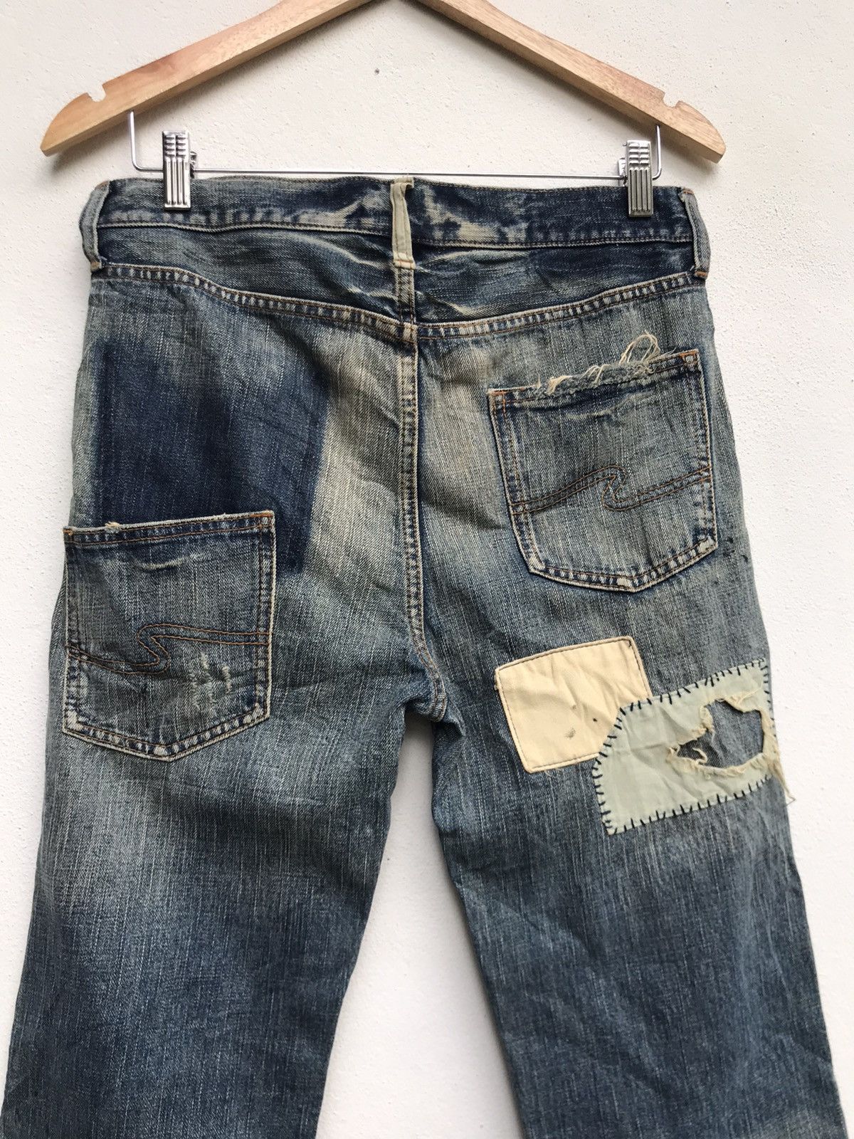 Japanese Brand Bonds & Peace Patchwork Distressed Denim Size US 30 / EU 46 - 10 Thumbnail