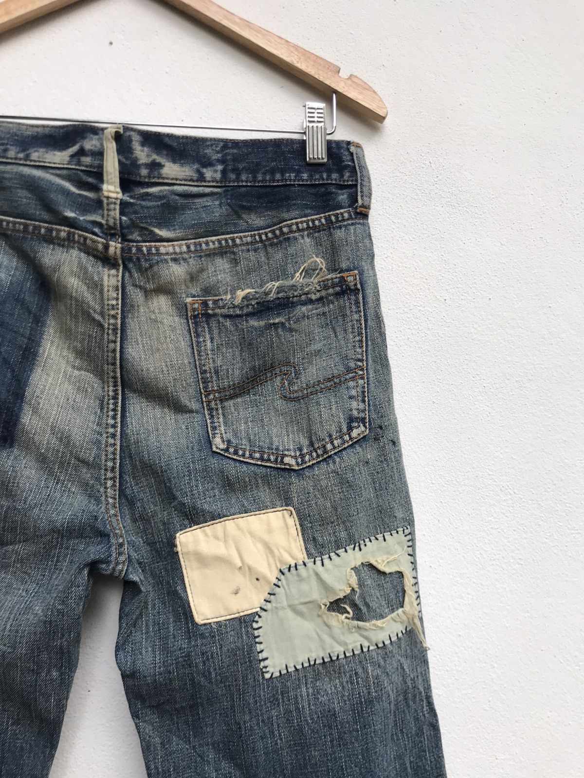 Japanese Brand Bonds & Peace Patchwork Distressed Denim Size US 30 / EU 46 - 9 Thumbnail