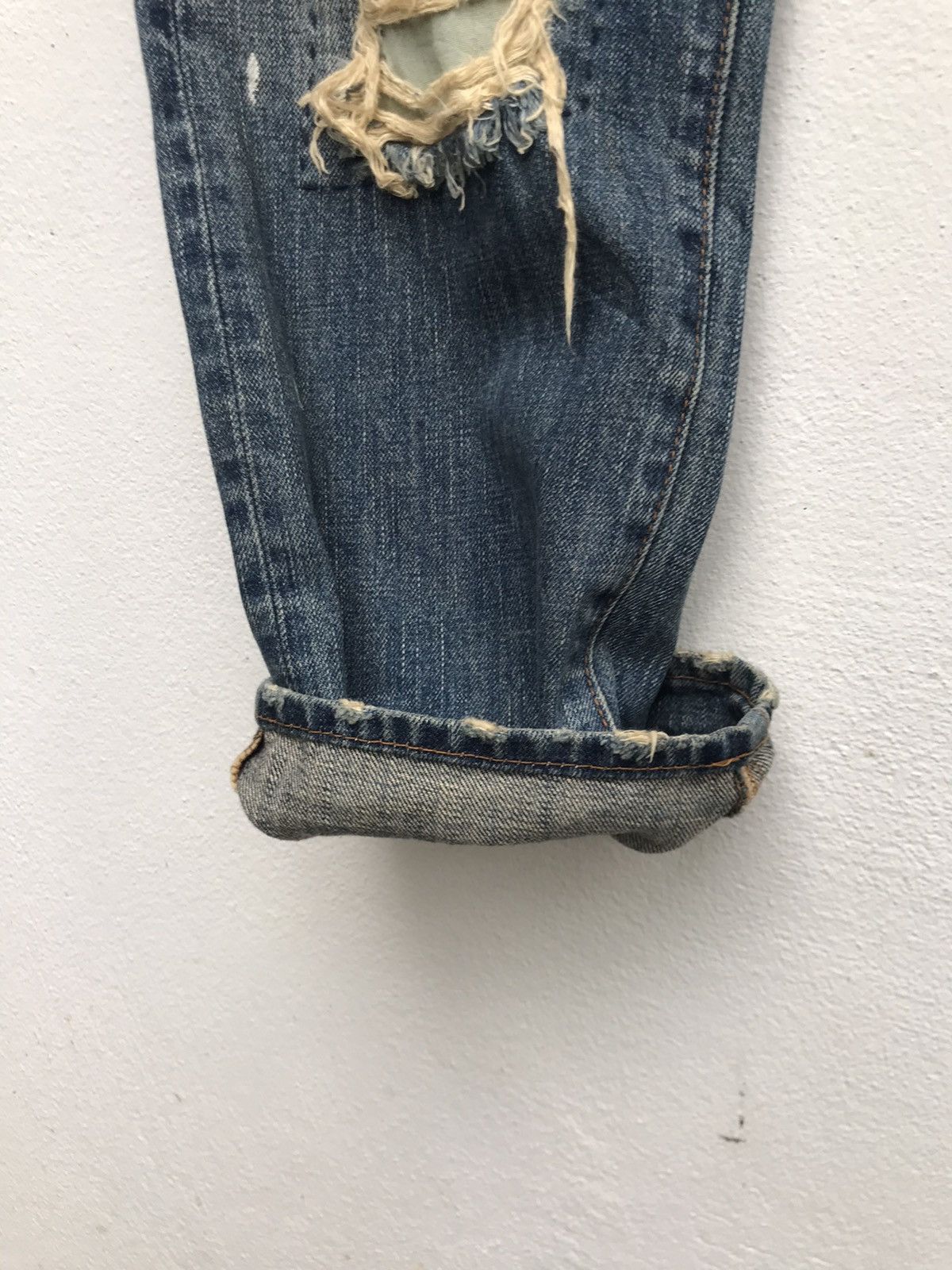 Japanese Brand Bonds & Peace Patchwork Distressed Denim Size US 30 / EU 46 - 21 Thumbnail
