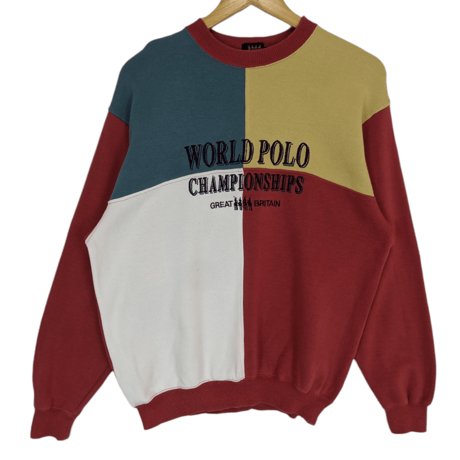Japanese Brand WORLD POLO CHAMPIONSHIP Great Britain Spell Out Sweatshirt Size US M / EU 48-50 / 2 - 2 Thumbnail