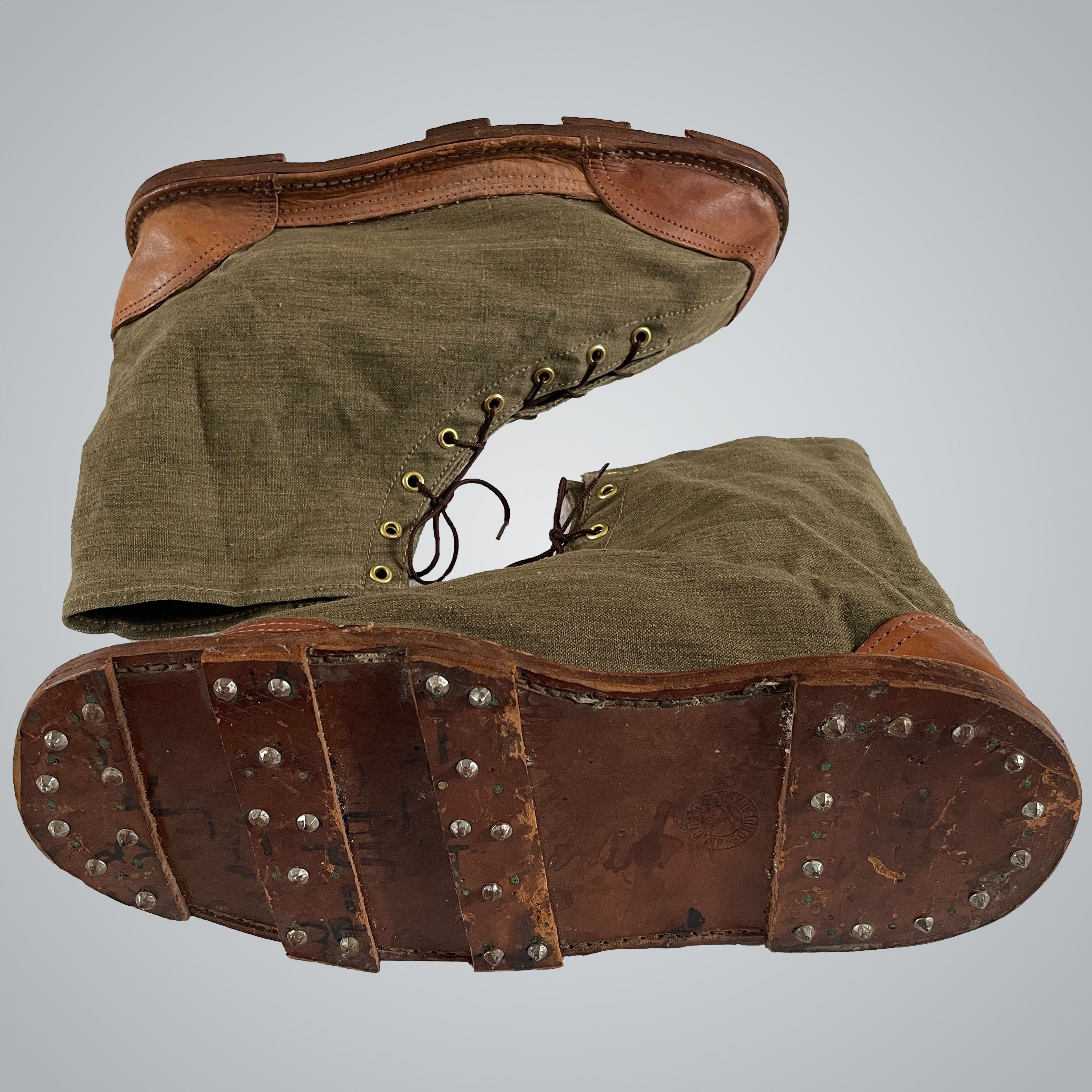 Vintage WW2 French Ice Nail Boots Size US 13 / EU 46 - 2 Thumbnail