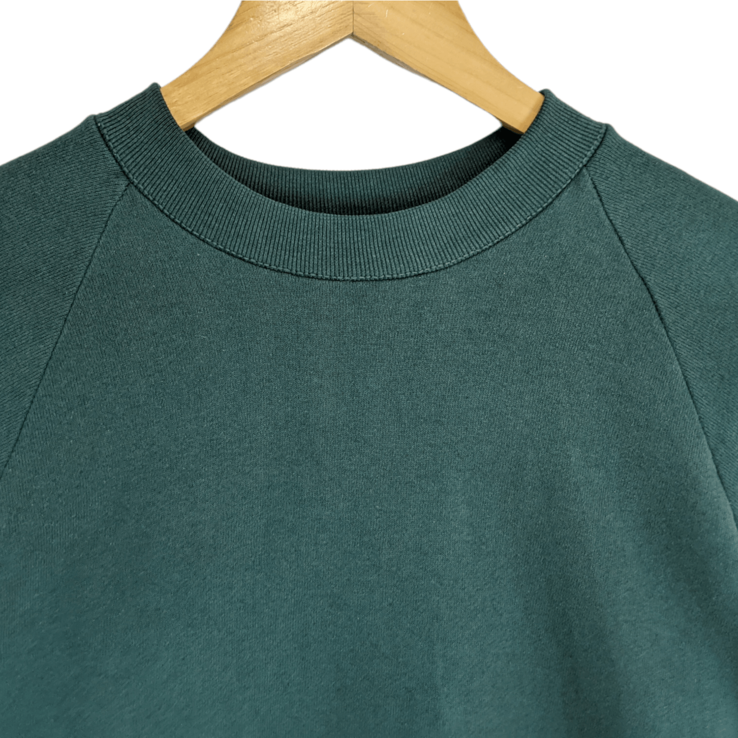 Fruit Of The Loom Vintage 90's FRUIT OF THE LOOM Plain Green Sweatshirt Size L / US 10 / IT 46 - 4 Thumbnail