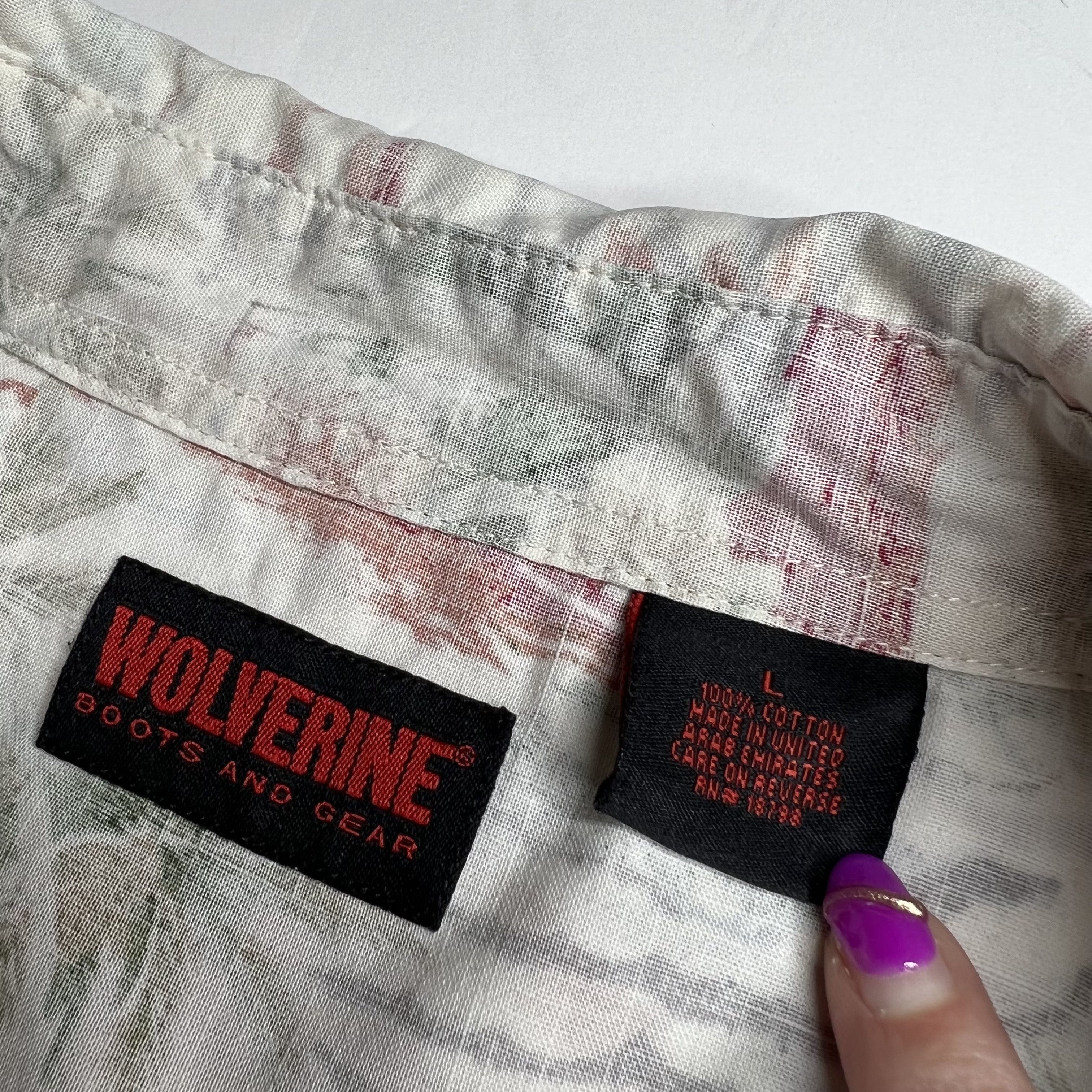 Wolverine Wolverine Reverse Print Hawaiian Aloha Shirt • Tropical Tiki Size US L / EU 52-54 / 3 - 9 Thumbnail