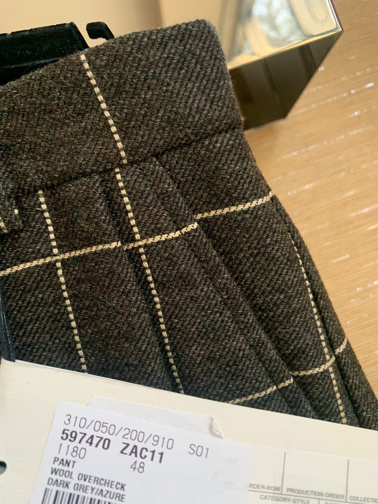 Gucci Casual Pants - Wool Overcheck in Dark Grey Size US 32 / EU 48 - 4 Thumbnail