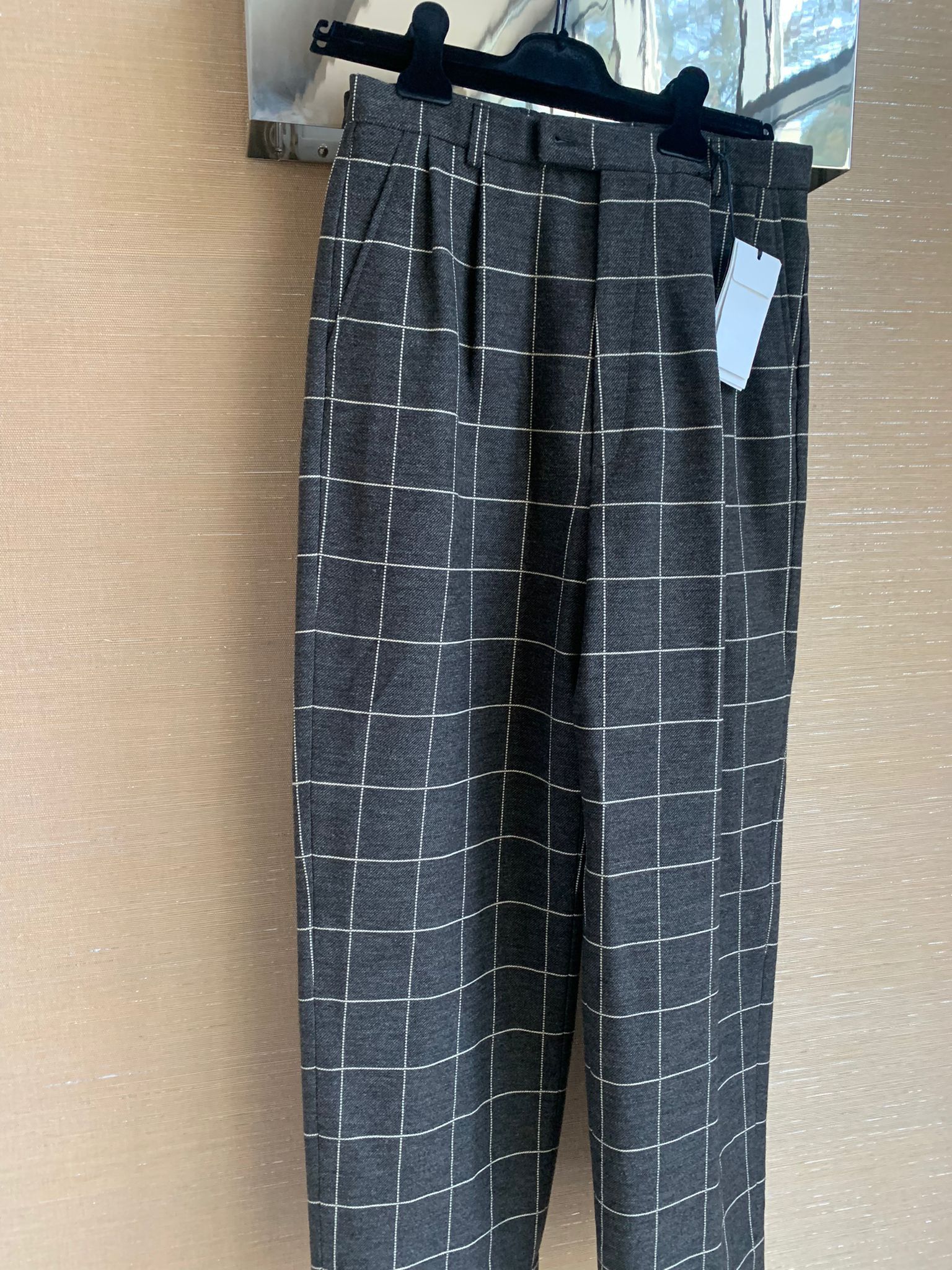 Gucci Casual Pants - Wool Overcheck in Dark Grey Size US 32 / EU 48 - 1 Thumbnail