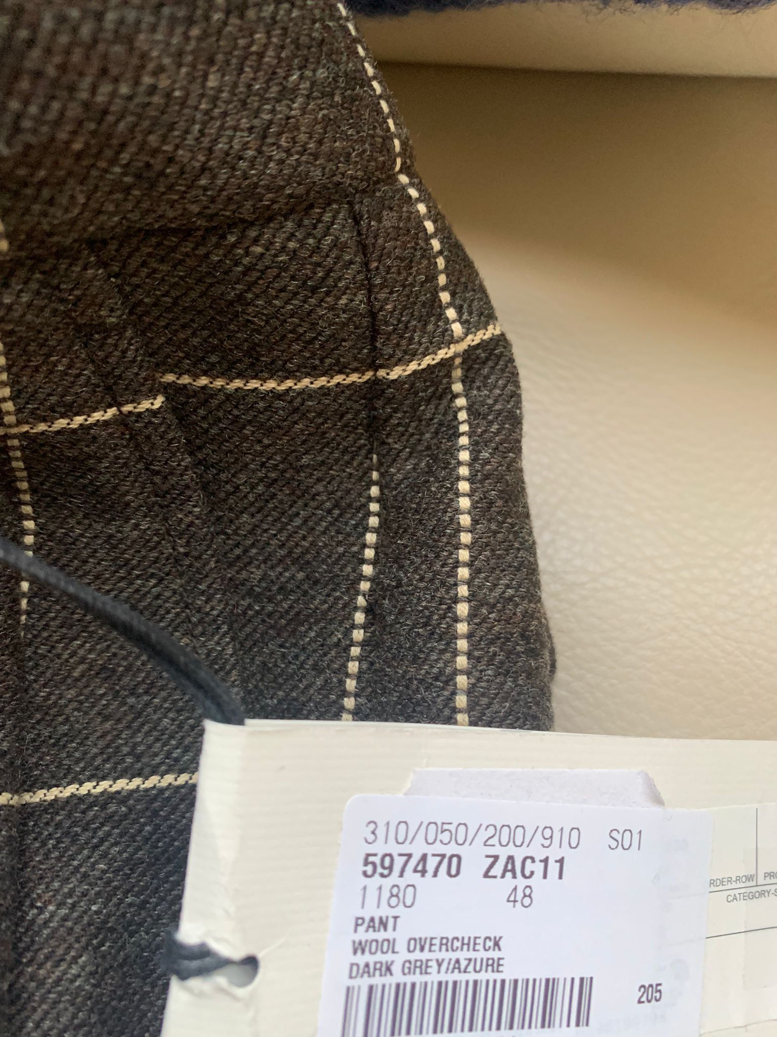 Gucci Casual Pants - Wool Overcheck in Dark Grey Size US 32 / EU 48 - 14 Thumbnail